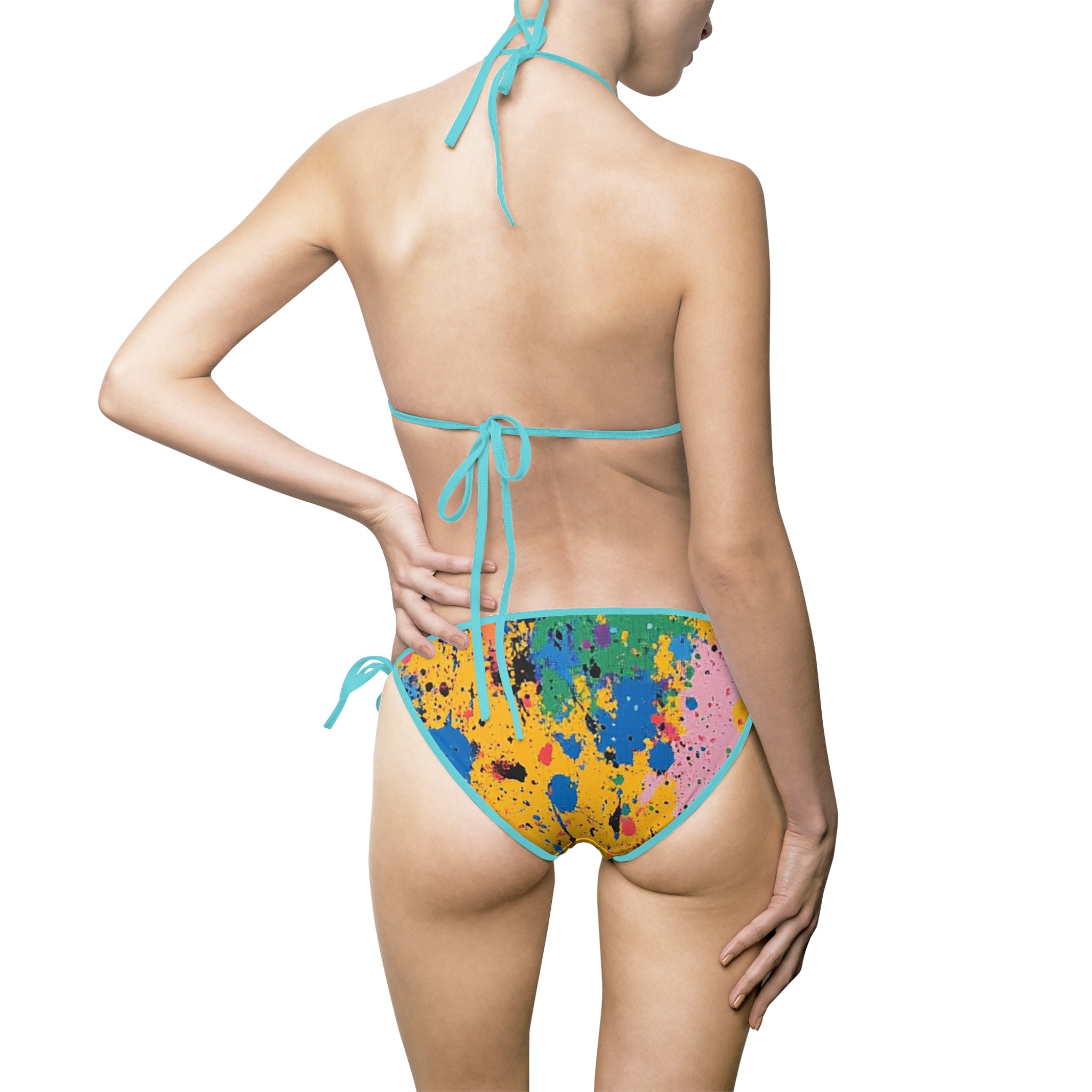 The Colors Of Paint Splatter Women's Bikini Swimsuit (AOP), Artsulli - Art is Long, Life is Short, All Over Prints, , , , , , , 
