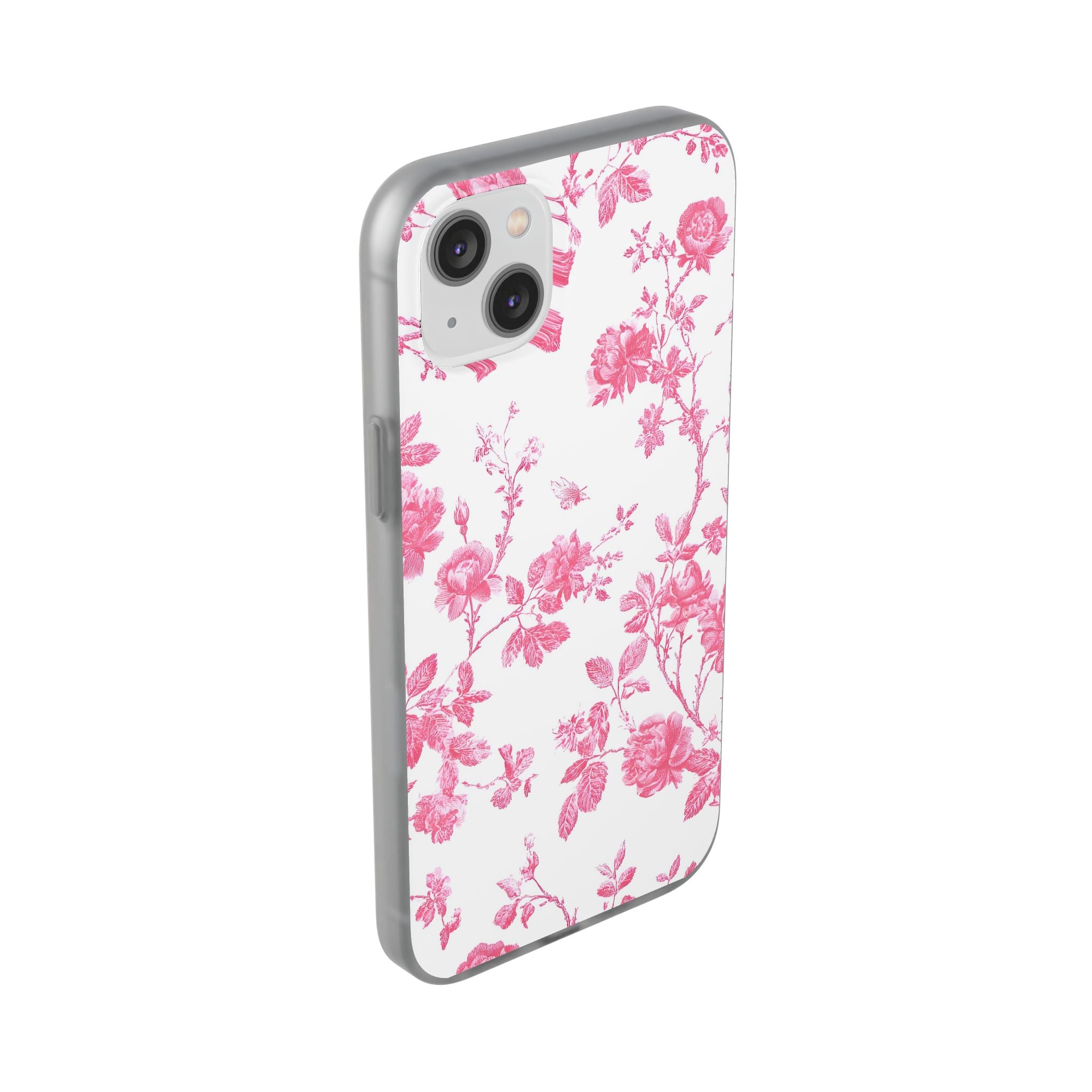 Pink and White Floral iPhone Case