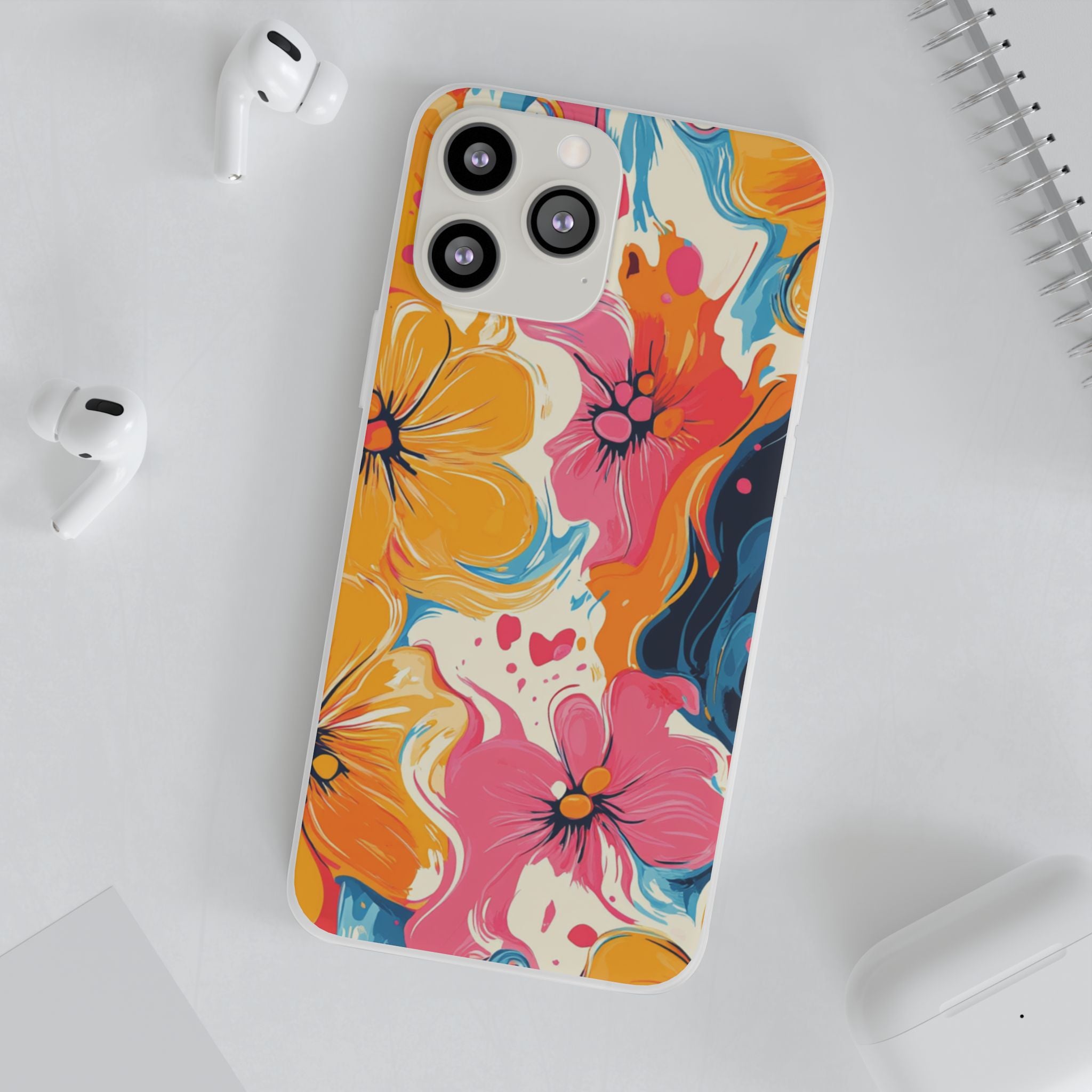 Vibrant Abstract Floral Flexi Case, Artsulli - Art is Long, Life is Short, Phone Case, , , , , , , 