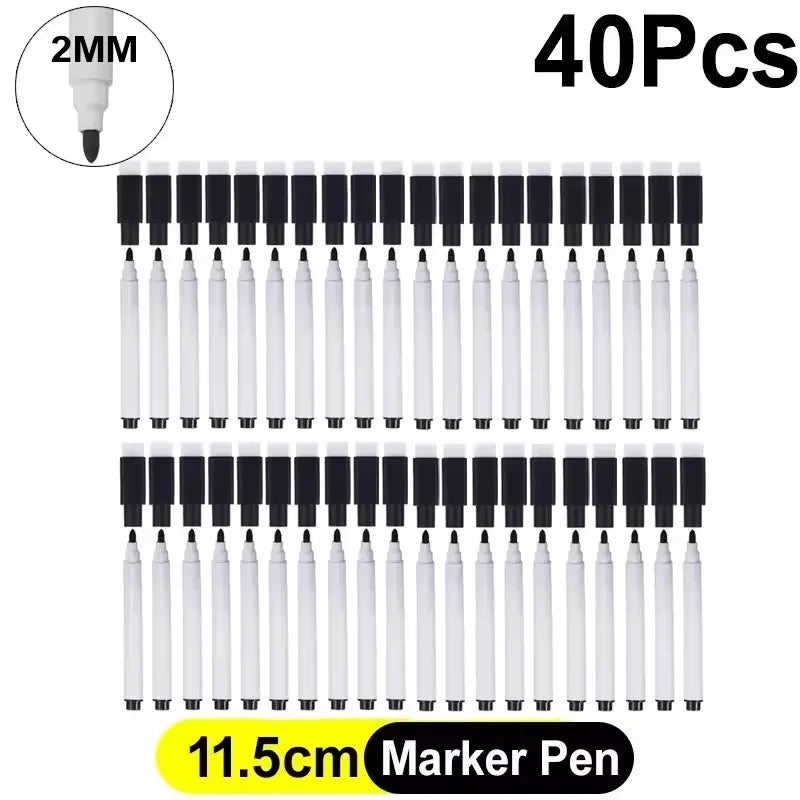 Buy The Best By Artsulli - Art is Long Life Short - Whiteboard Marker Pen Black Dry Erase Caps 2 in 1 Markers Writing Drawing Pens