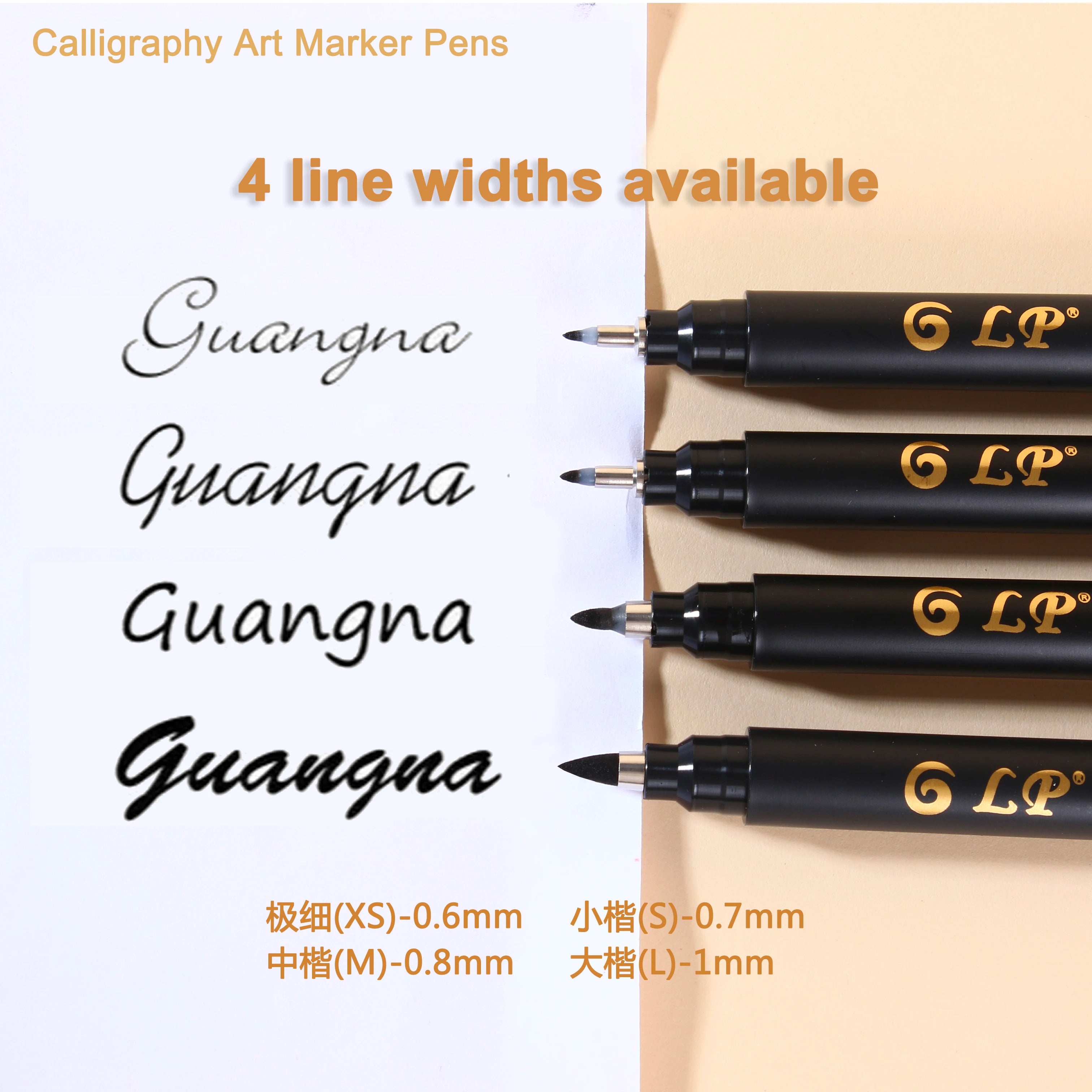 4 pcs Calligraphy Art Marker Pens Brush Art as a gift for Craft Supplies Art Writing Office School Supplies Stationery Student