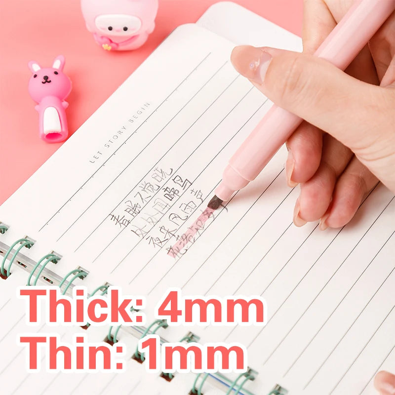 6 pcs/pack Kawaii Cat Claw Pastel Color Highlighters Drawing Art Markers Fluorescent Pen Gift Stationery Cute School Supplies