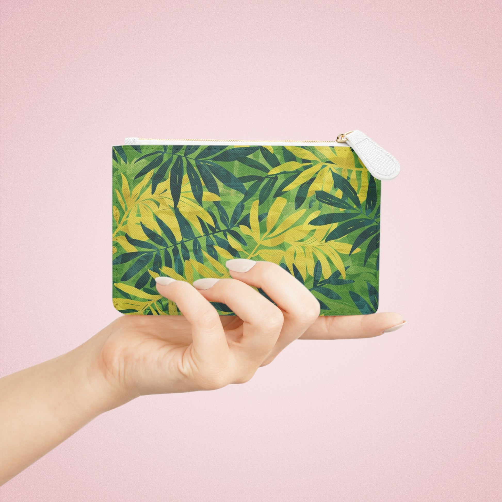 Green Leaf x Yellow Leaf x Tropical x Jungle Mini Clutch Bag, Artsulli - Art is Long, Life is Short, Bags, , , , , , , 