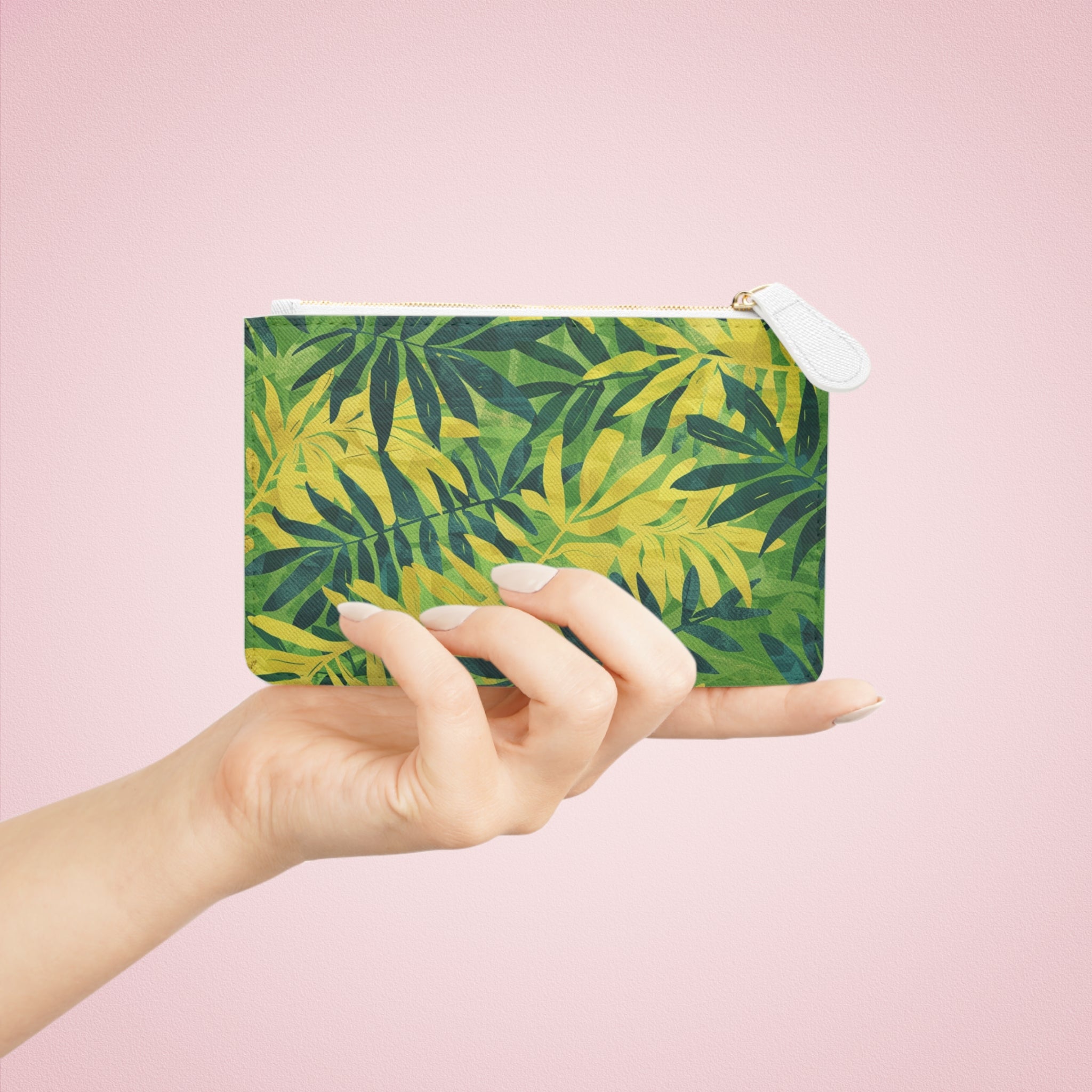 Green Leaf x Yellow Leaf x Tropical x Jungle Mini Clutch Bag, Artsulli - Art is Long, Life is Short, Bags, , , , , , , 