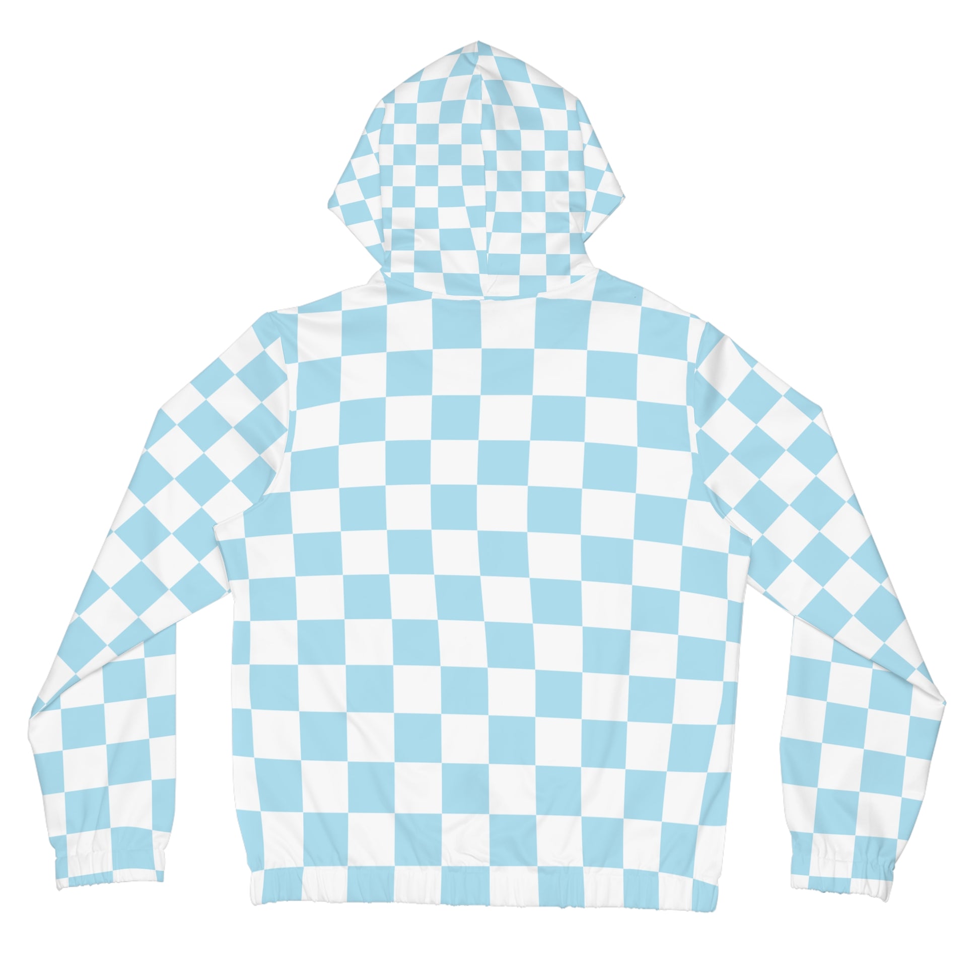 Checkerboard Sky Blue Women’s Full-Zip Hoodie (AOP), Artsulli - Art is Long, Life is Short, All Over Prints, , , , , , , 