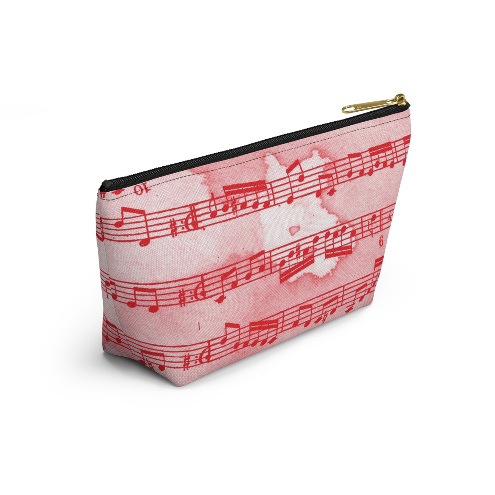 Drip Spill Type Beat Sheet Music Red Accessory Pouch w T-bottom, Artsulli - Art is Long, Life is Short, Bags, , , , , , , 