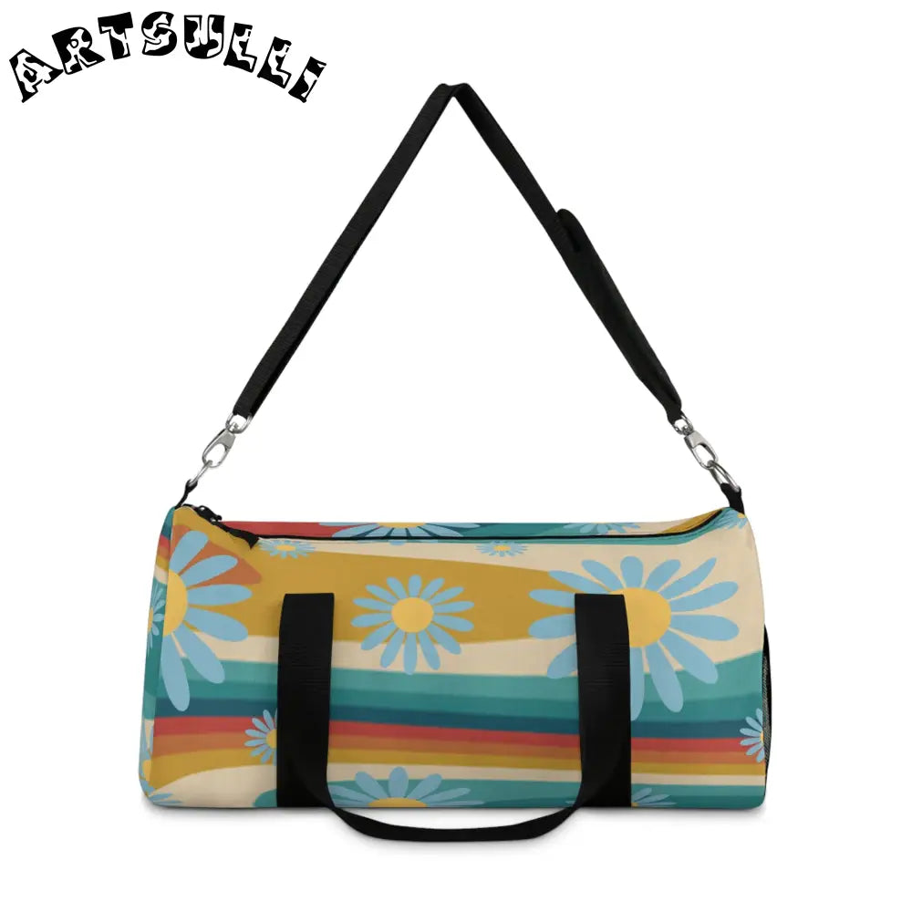 JAKKOUTTHEBXX Psychedelic Floral Hills II Multi-Color Duffel Bag