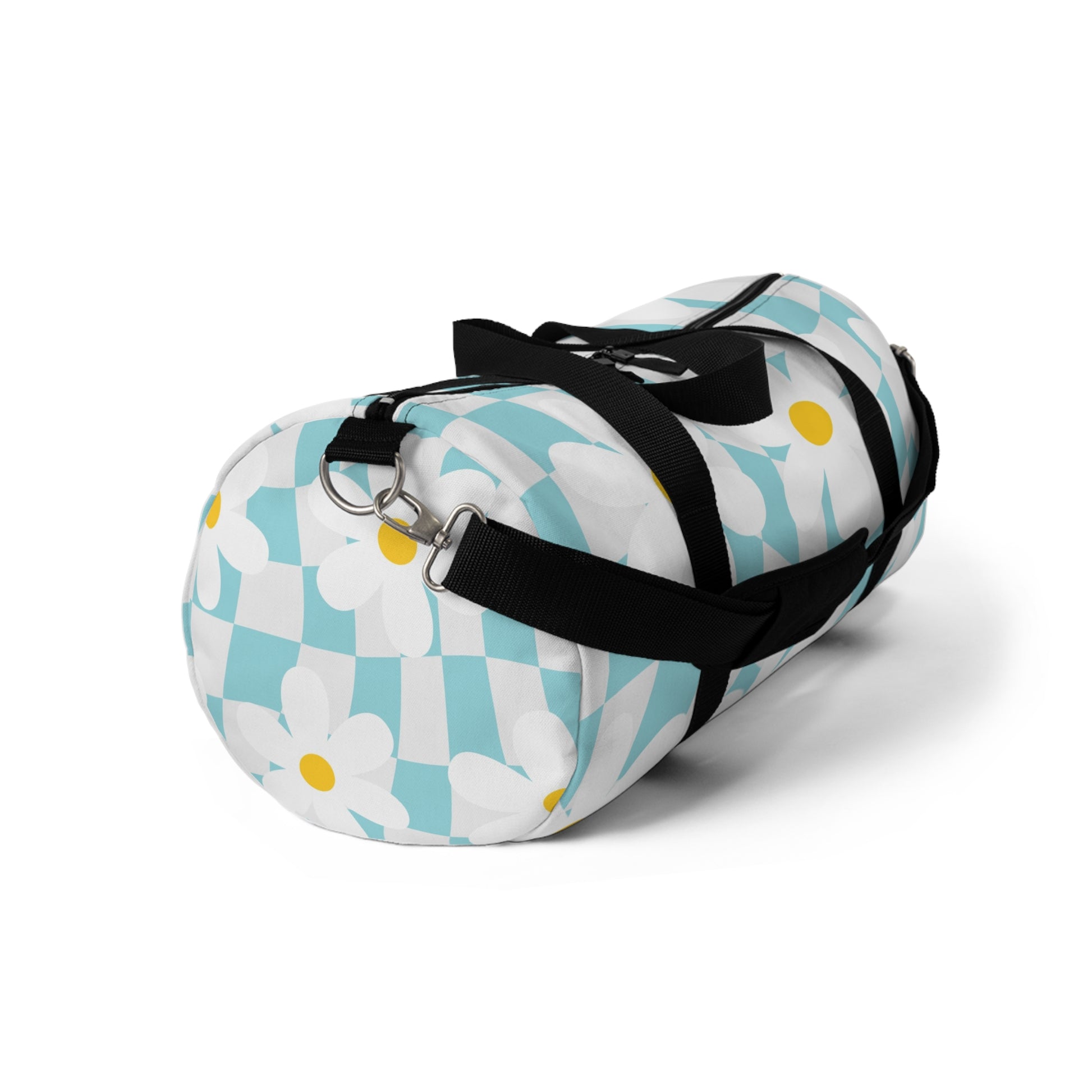 Trippy Check Garden II Duffel Bag, Artsulli - Art is Long, Life is Short, Bags, , , , , , , 