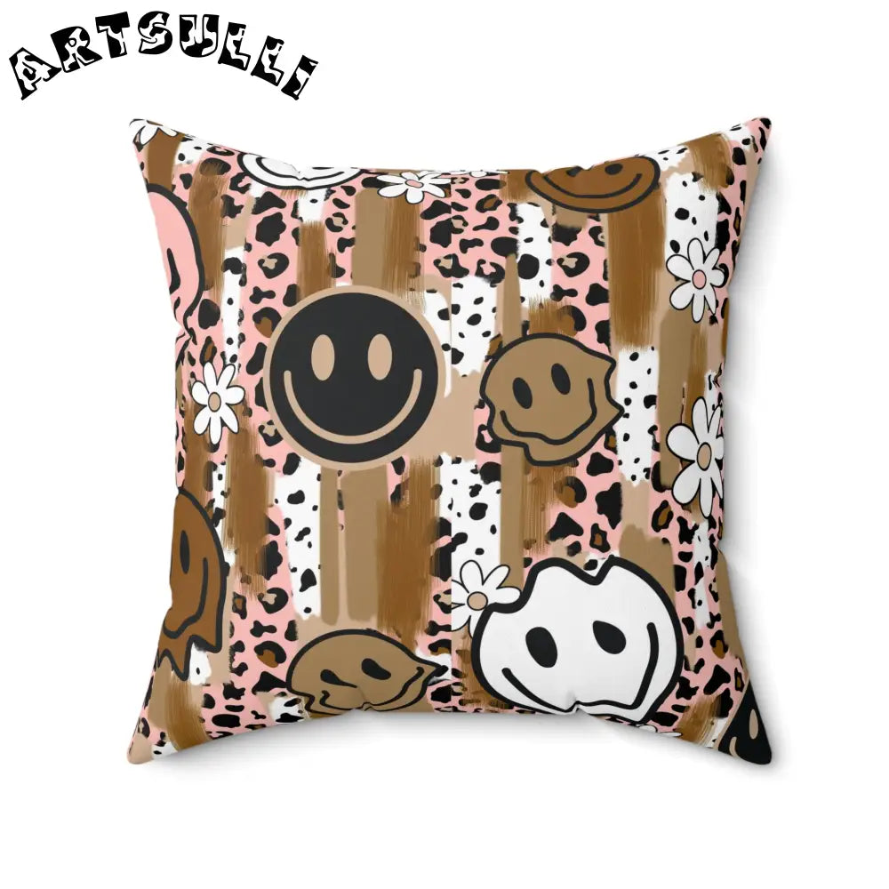 JAKKOUTTHEBXX Sutfin Ghosts Pop Art Spun Polyester Square Pillow