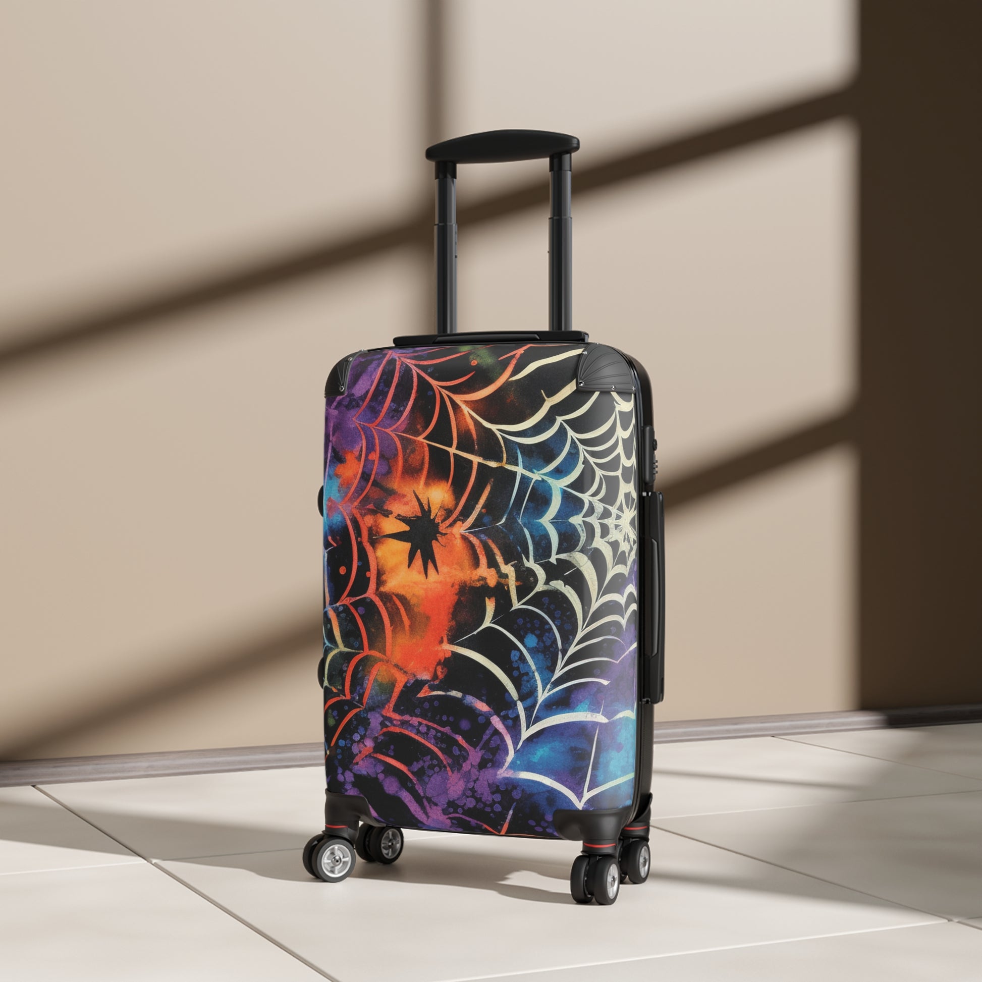 Spider Web Tie Dye Suitcase, Artsulli - Art is Long, Life is Short, Bags, , , , , , , 