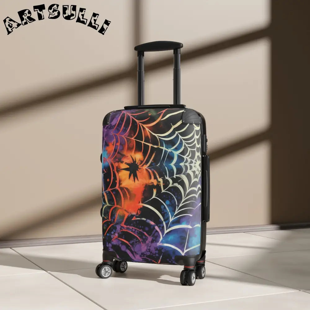 JAKKOUTTHEBXX Colorful Spider Web Carry On Luggage 2025