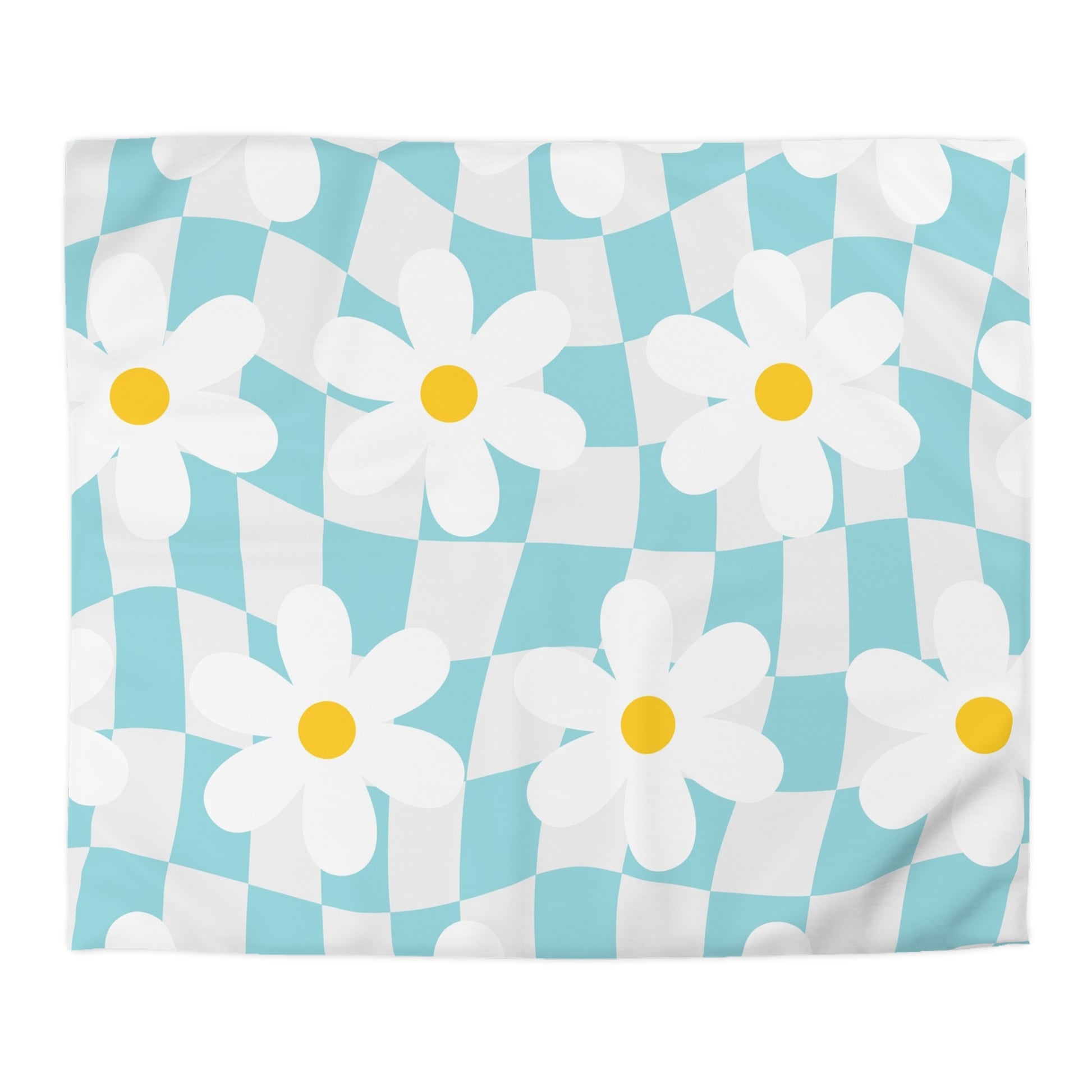Trippy Check Garden Microfiber Duvet Cover, Artsulli - Art is Long, Life is Short, Home Decor, Size, King, Color, Cream, , , 16357173025340394724