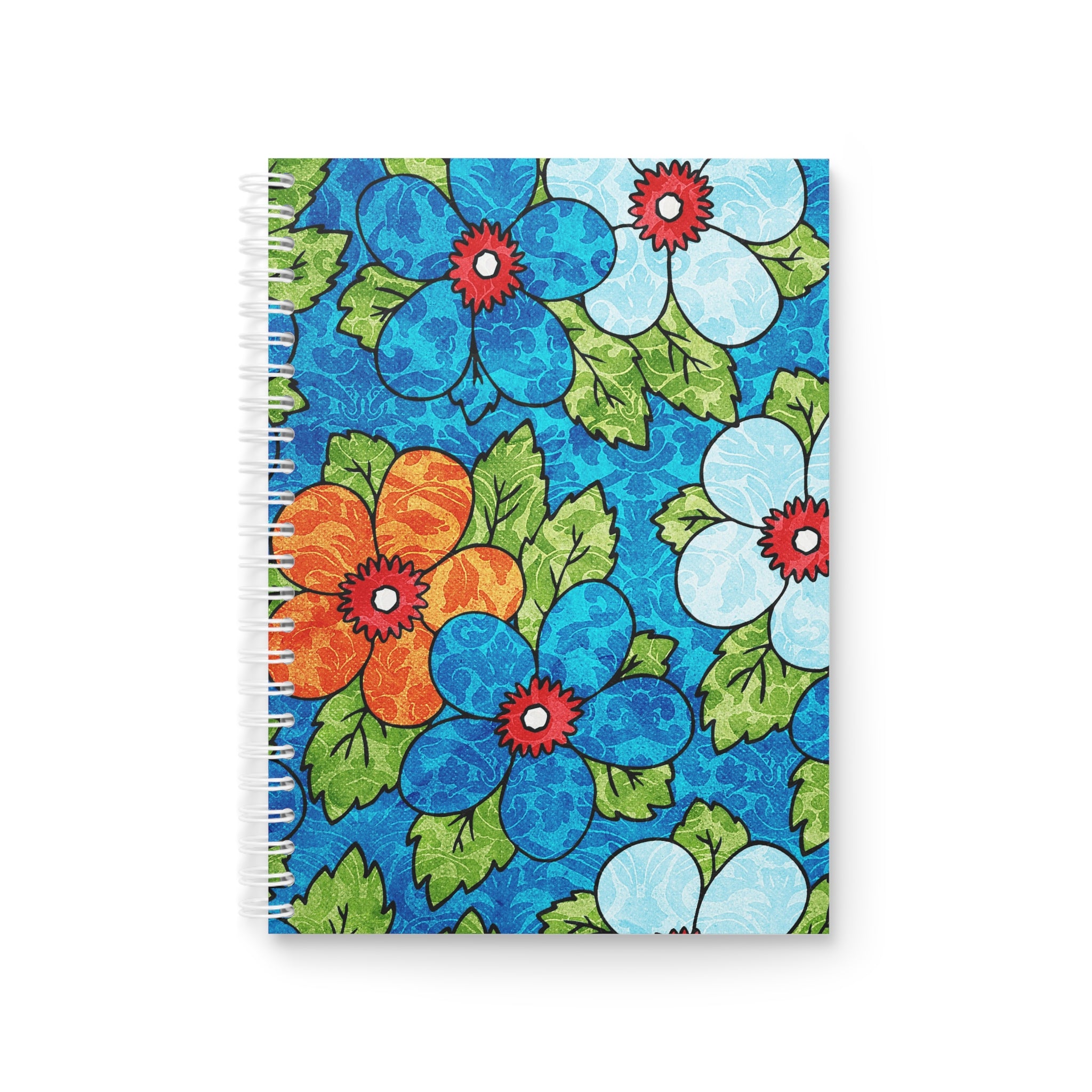 Blue Orange Groovy Spiral Notebook, Artsulli - Art is Long, Life is Short, Paper products, Size, One Size, , , , , 17662728085673933559