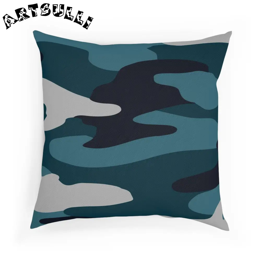 JAKKOUTTHEBXX Blue Camouflage Cushion JAKKOUTTHEBXX Artsulli - Art