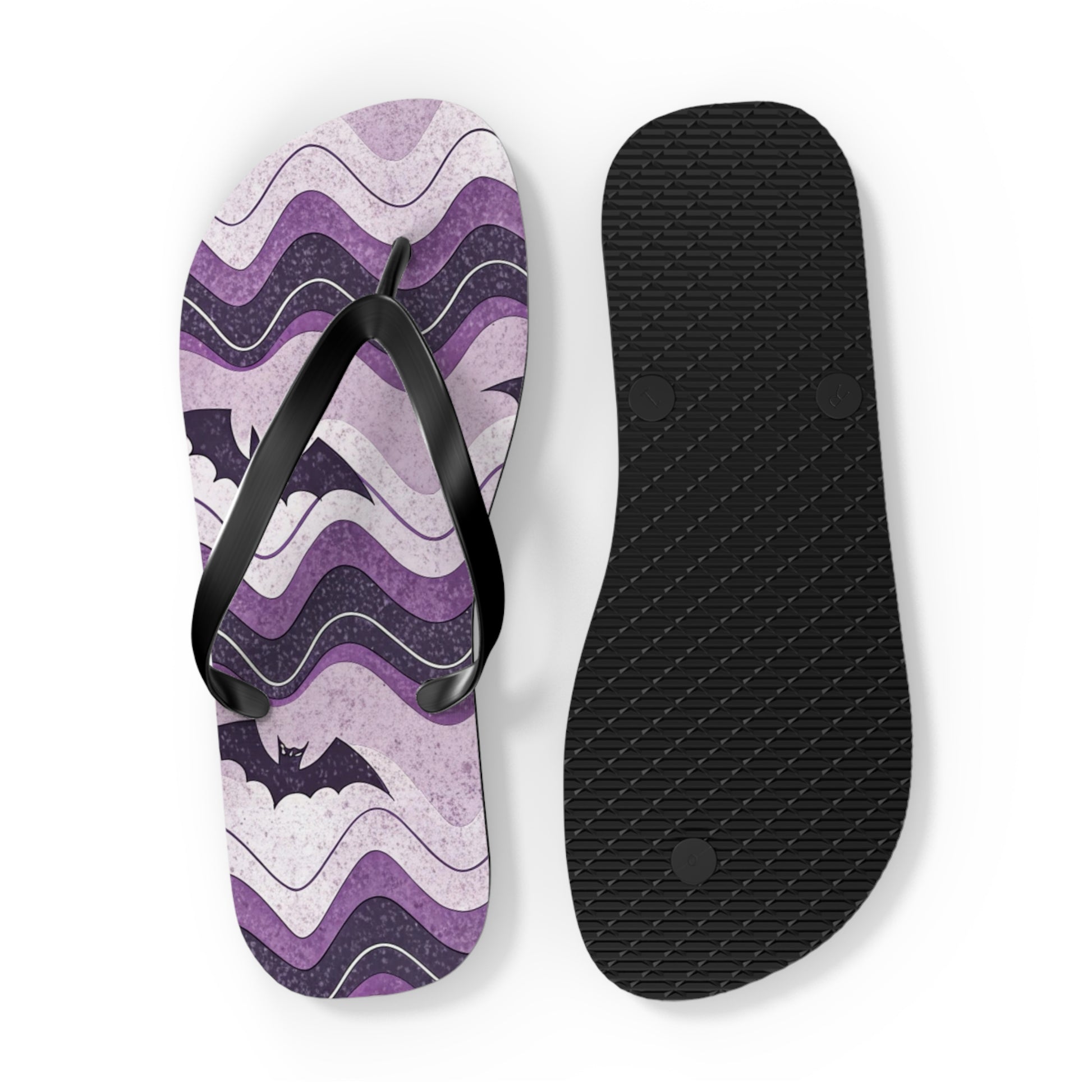 Bat Wave Flip Flops, Artsulli - Art is Long, Life is Short, Shoes, , , , , , , 