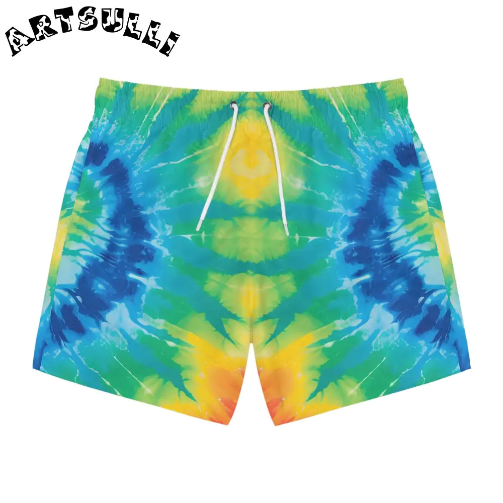 JAKKOUTTHEBXX Tie Dye All Over Print Swim Trunks 2025