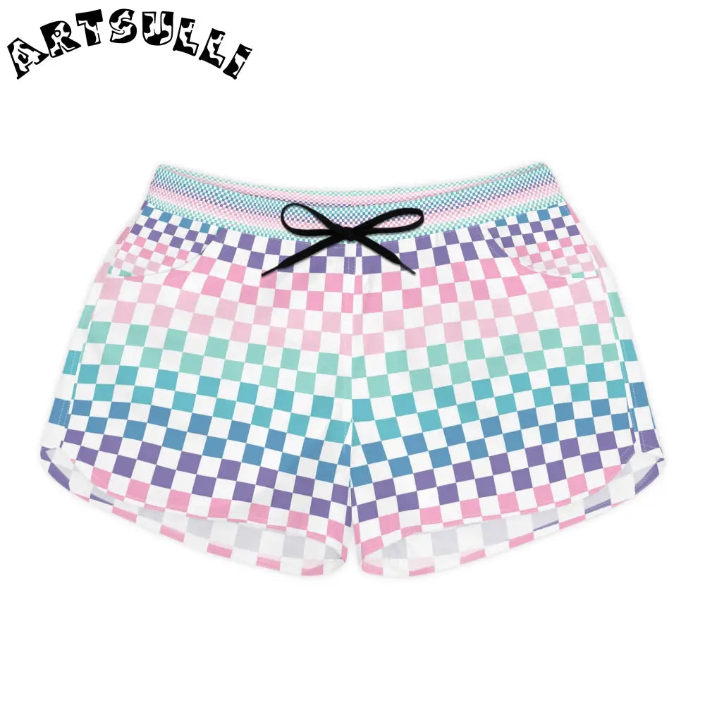 JAKKOUTTHEBXX Vaporwave Rainbow Checkerboard Multi-Color Women’s