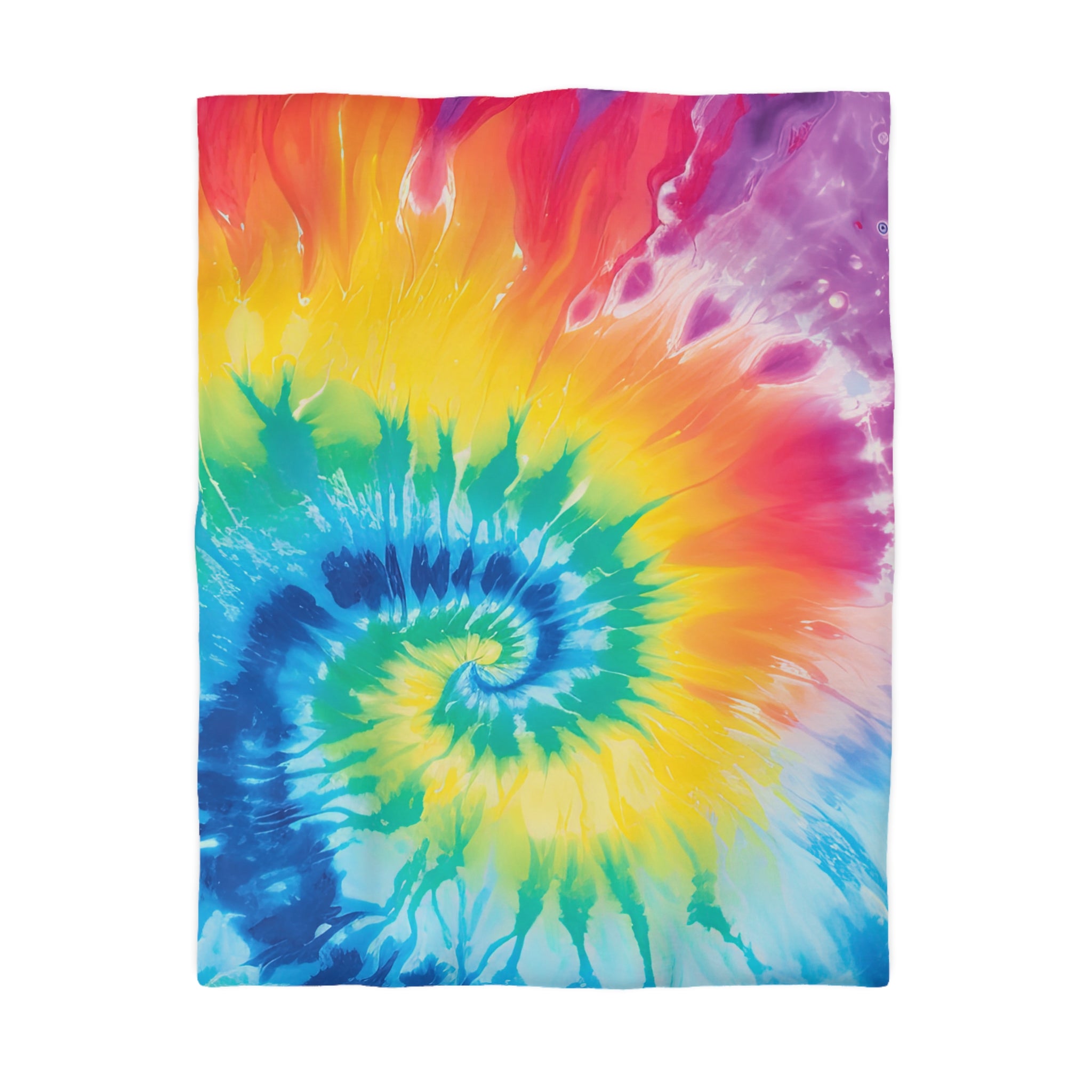 Tie Dye Microfiber Duvet Cover, Artsulli - Art is Long, Life is Short, Home Decor, Size, Twin, Color, White, , , 18674942928114556624