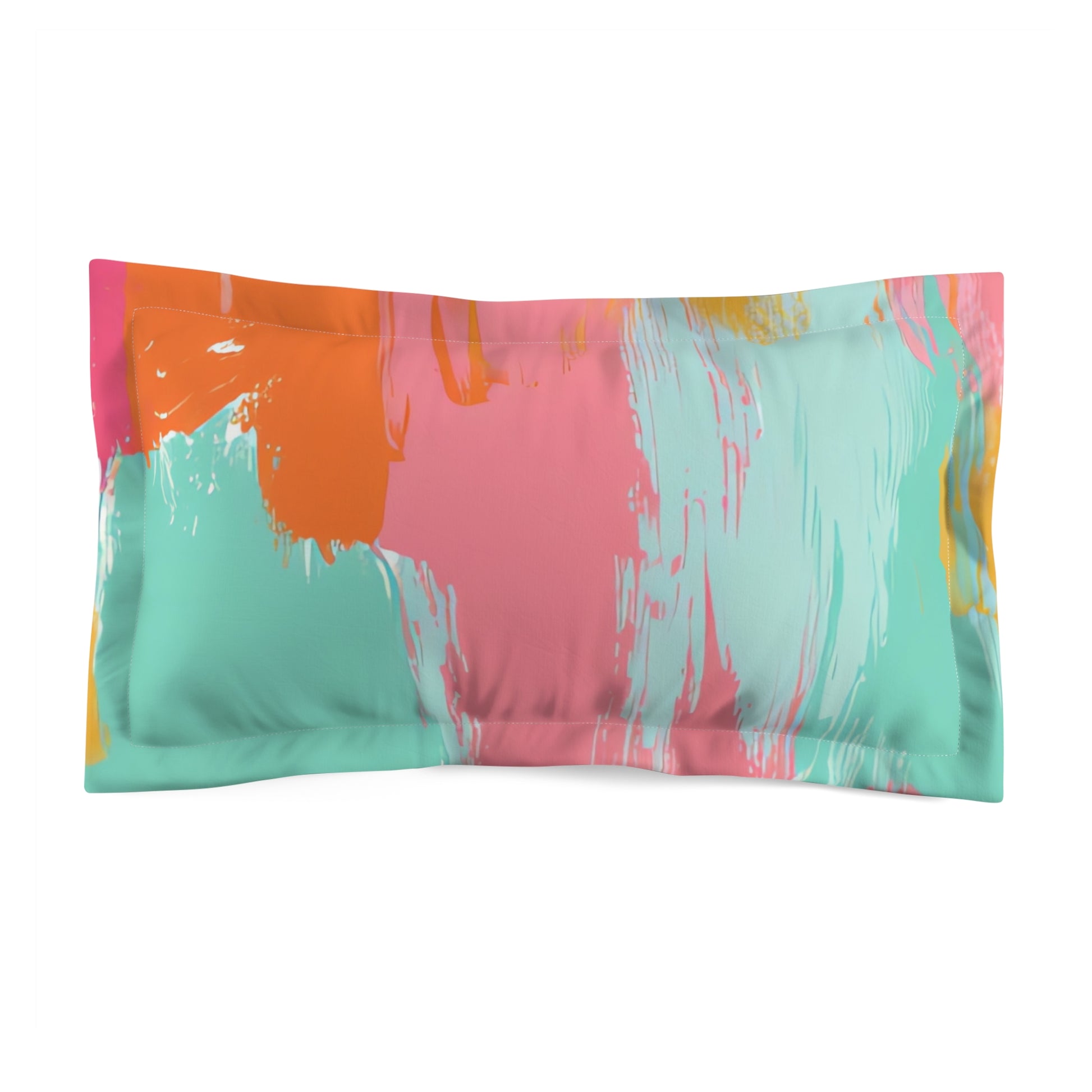Preppy Pixel Bloom Microfiber Pillow Sham, Artsulli - Art is Long, Life is Short, Home Decor, Size, King, , , , , 23441874652665122698