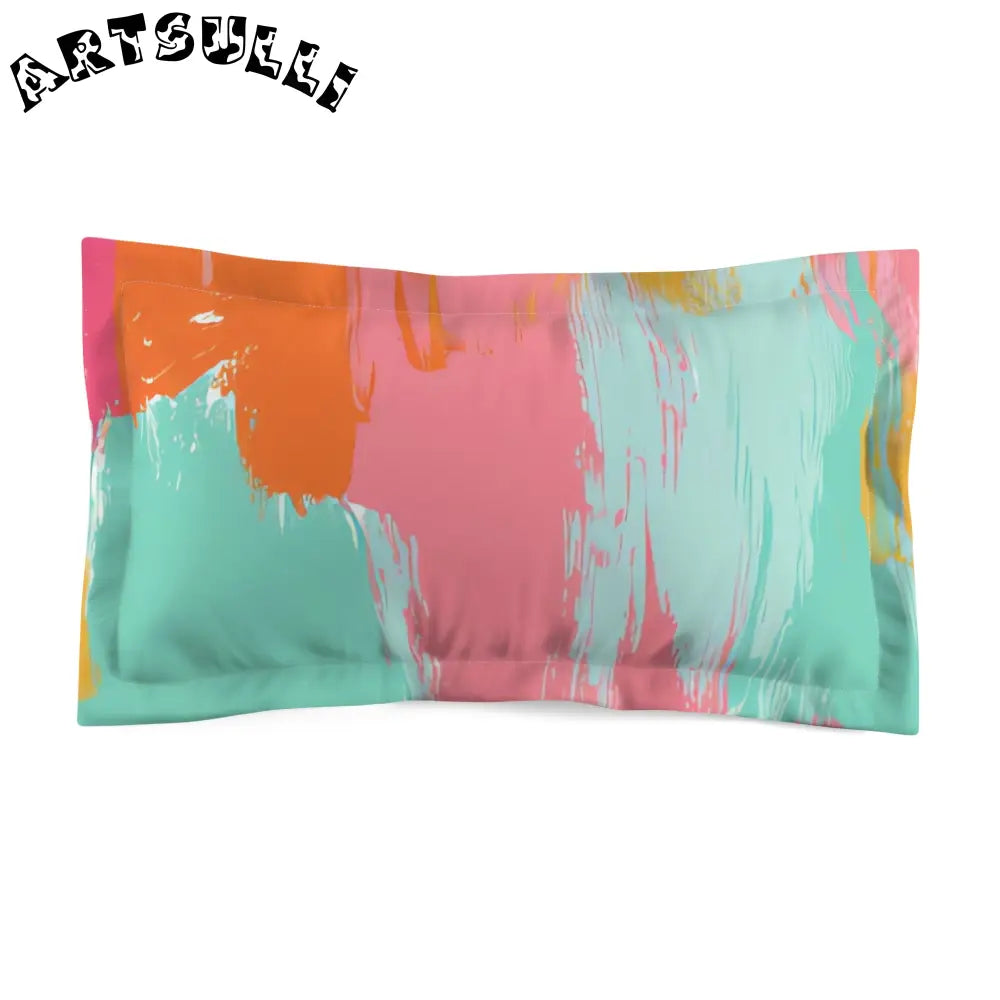 JAKKOUTTHEBXX Preppy Pixel Bloom Microfiber Pillow Sham
