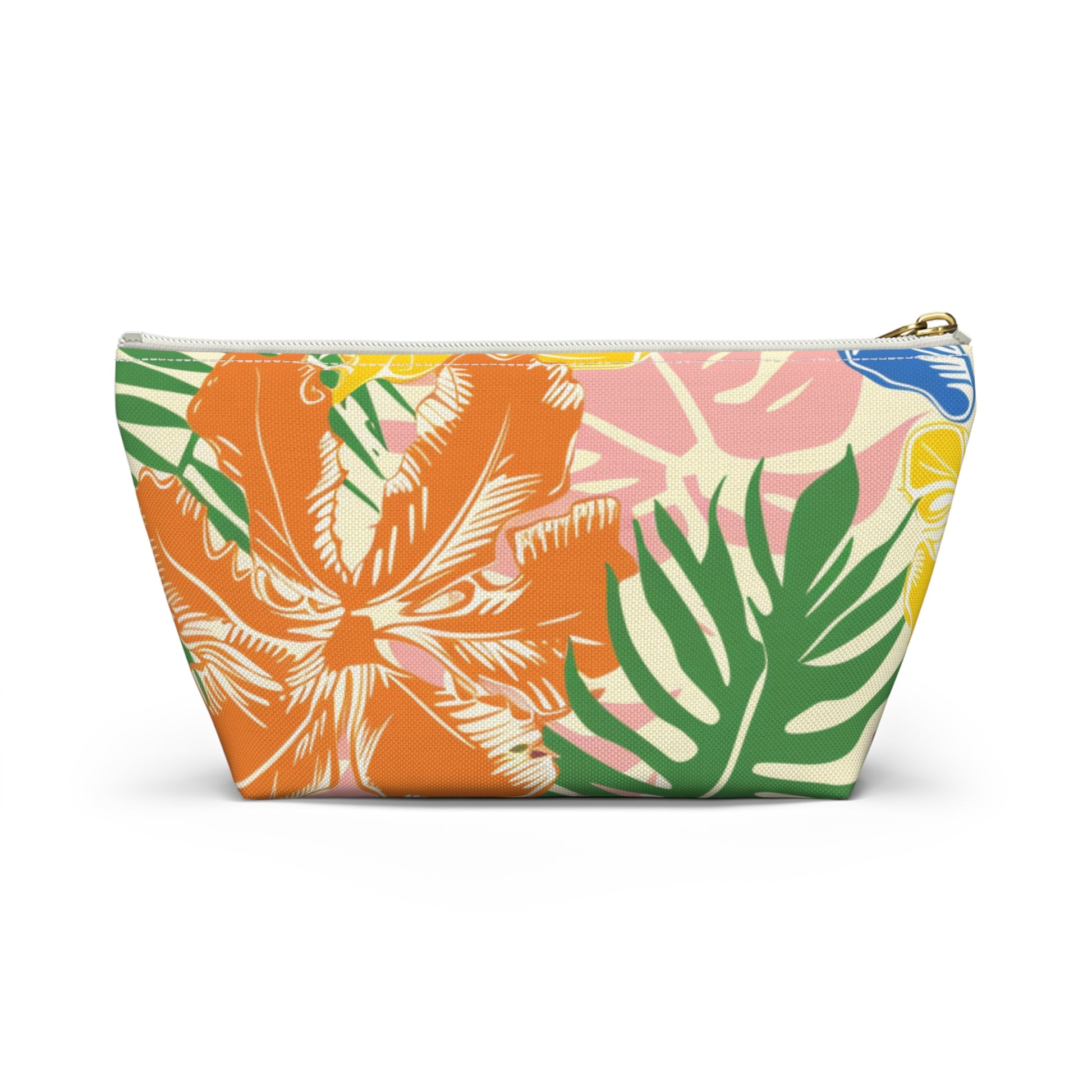Blooming Tropical Flowers Accessory Pouch w T-bottom, Artsulli - Art is Long, Life is Short, Bags, , , , , , , 