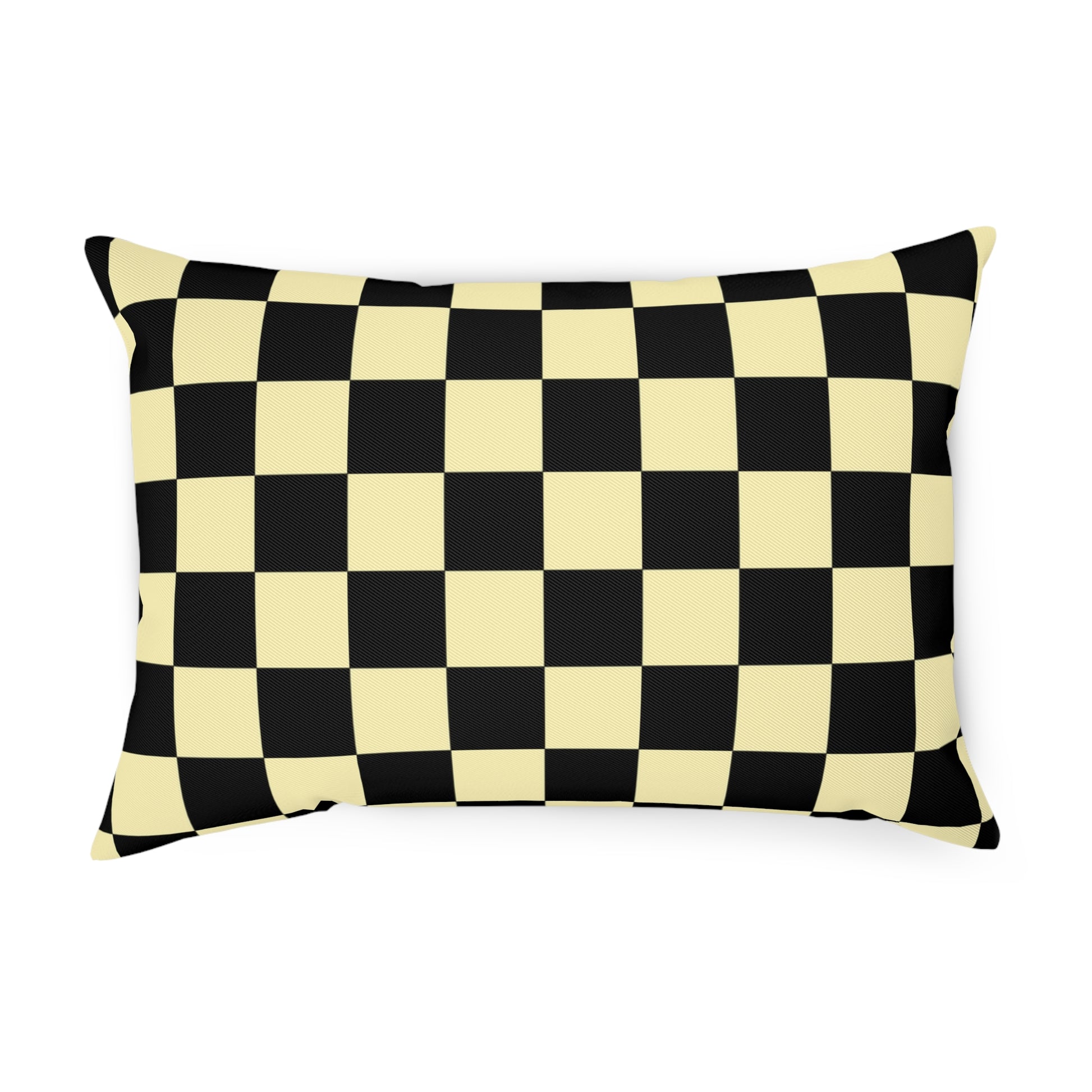 Checkerboard Black and Yellow Cushion, Artsulli - Art is Long, Life is Short, Home Decor, Size, 19.7" × 13.8", , , , , 23744112397188266535