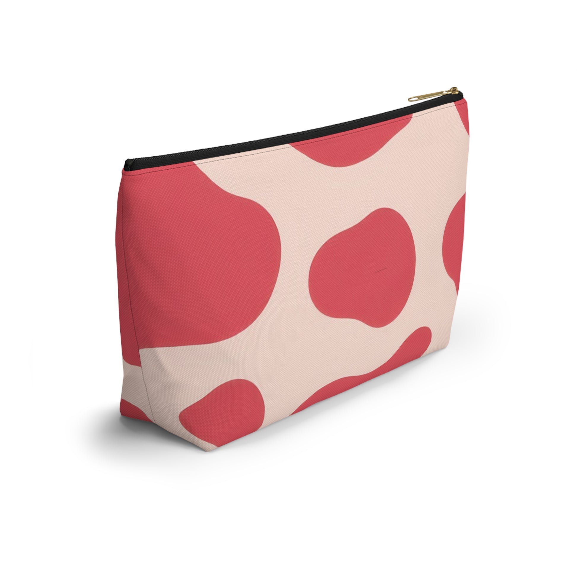 Red Jungle Cow Accessory Pouch w T-bottom, Artsulli - Art is Long, Life is Short, Bags, , , , , , , 