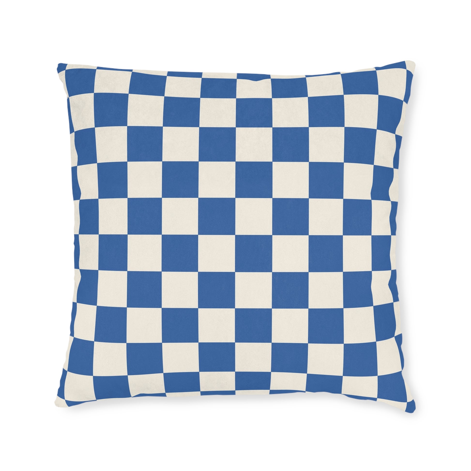 Checkerboard Blue Square Pillow, Artsulli - Art is Long, Life is Short, Home Decor, Size, 22" × 22", , , , , 10424643515936408538