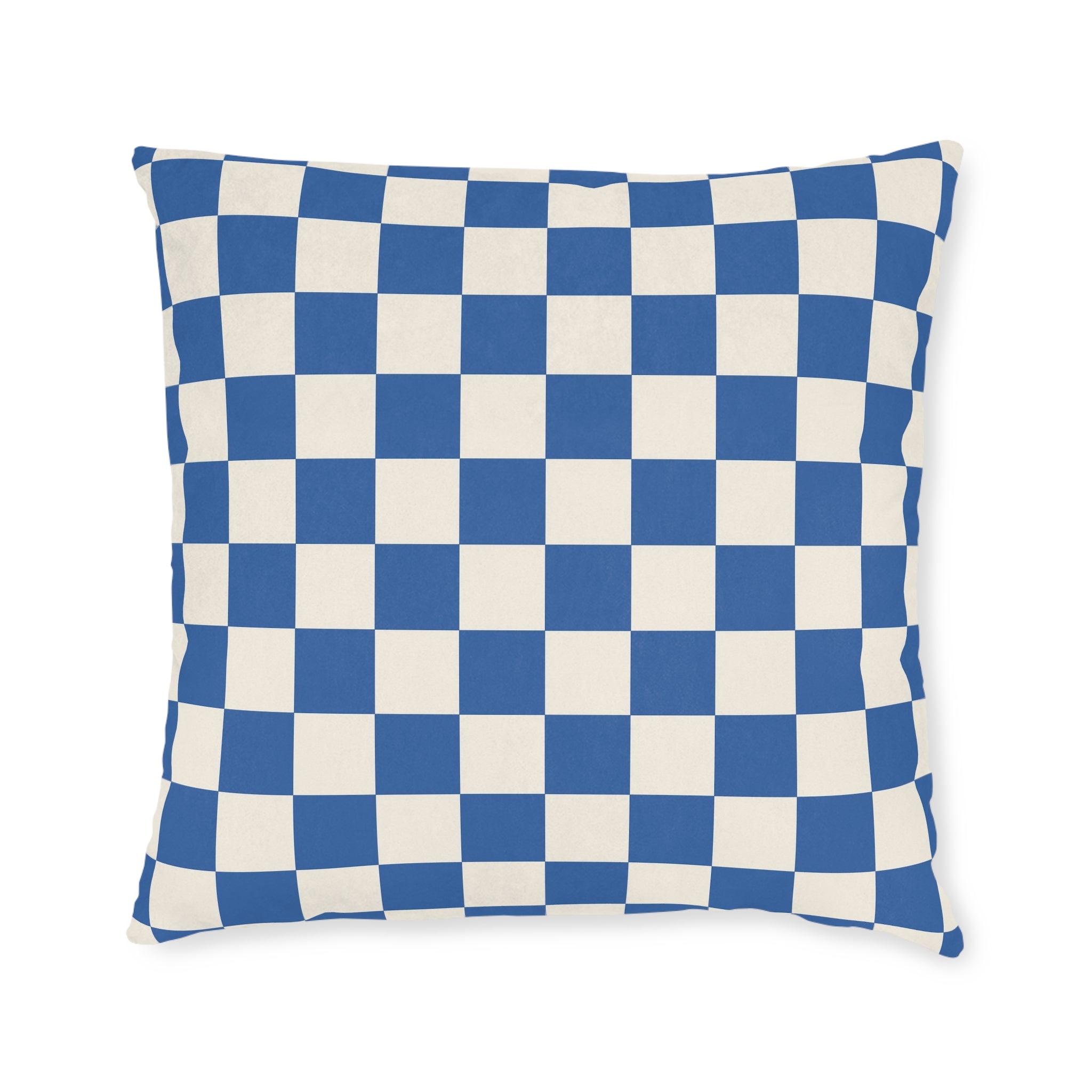 Checkerboard Blue Square Pillow, Artsulli - Art is Long, Life is Short, Home Decor, Size, 22" × 22", , , , , 10424643515936408538