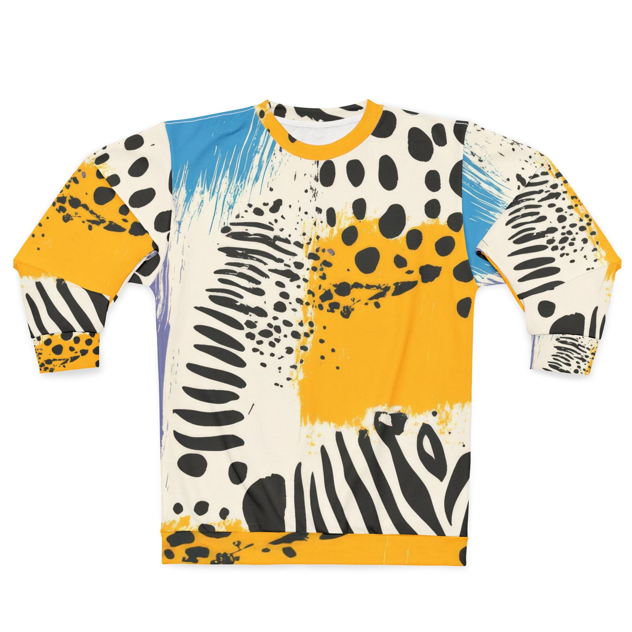 Rae Zebra Rhapsody Unisex Sweatshirt (AOP), Artsulli - Art is Long, Life is Short, All Over Prints, Size, XS, , , , , 10137456347323