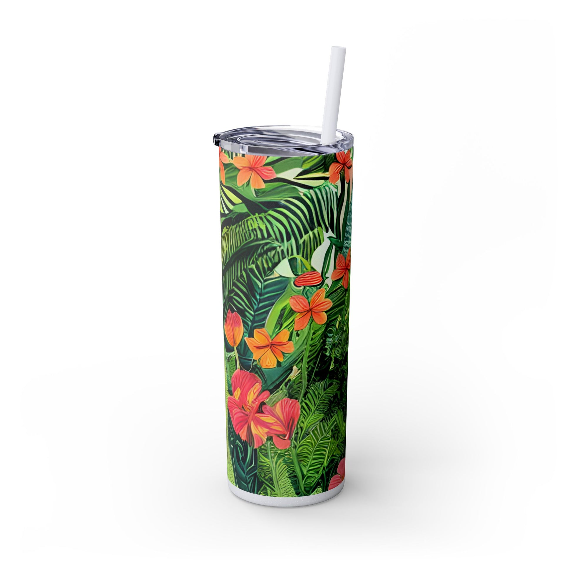 Jungle Zebra Art Skinny Tumbler with Straw, 20oz, Artsulli - Art is Long, Life is Short, Mug, , , , , , , 