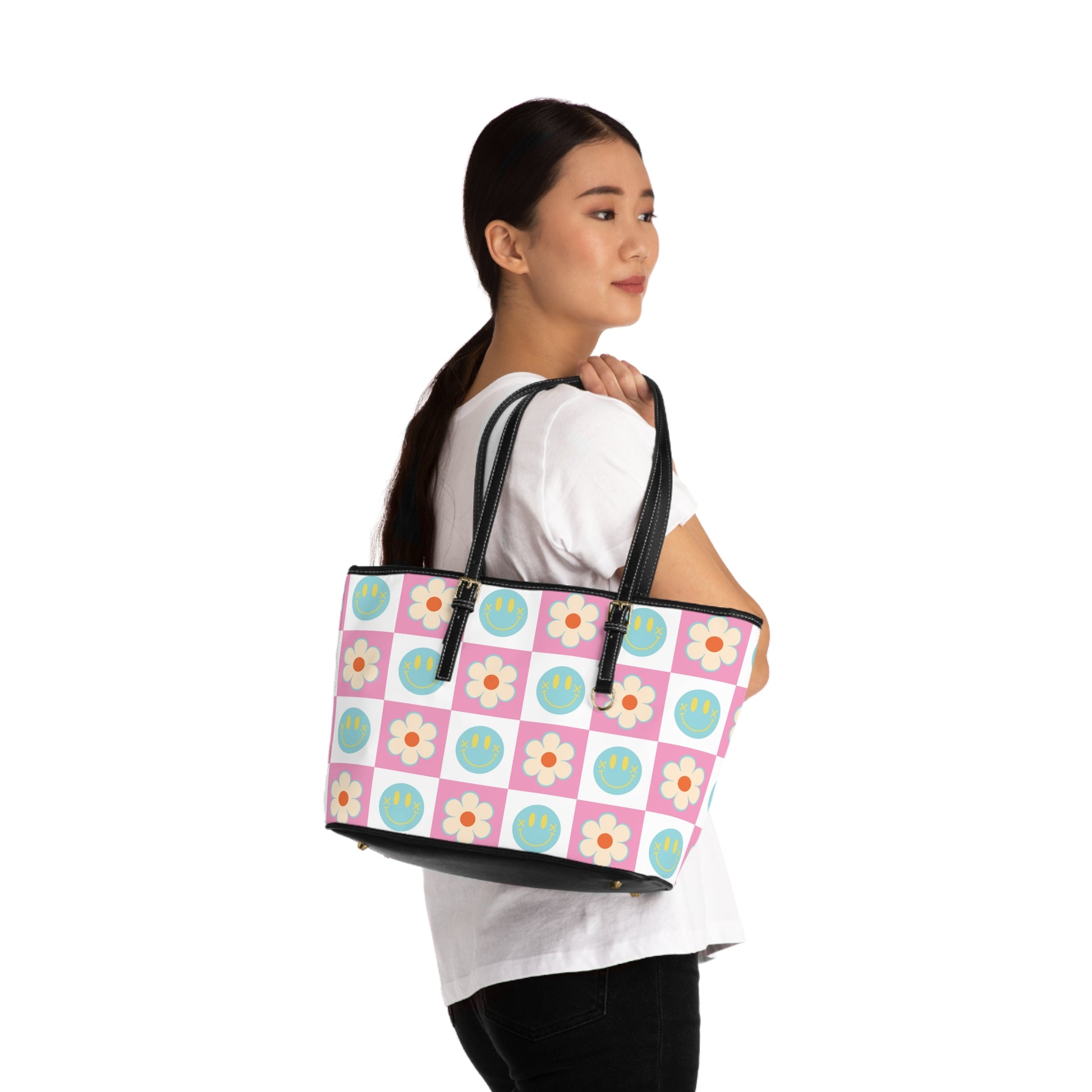 Madotsukis Grin Bloom PU Leather Shoulder Bag, Artsulli - Art is Long, Life is Short, Bags, , , , , , , 