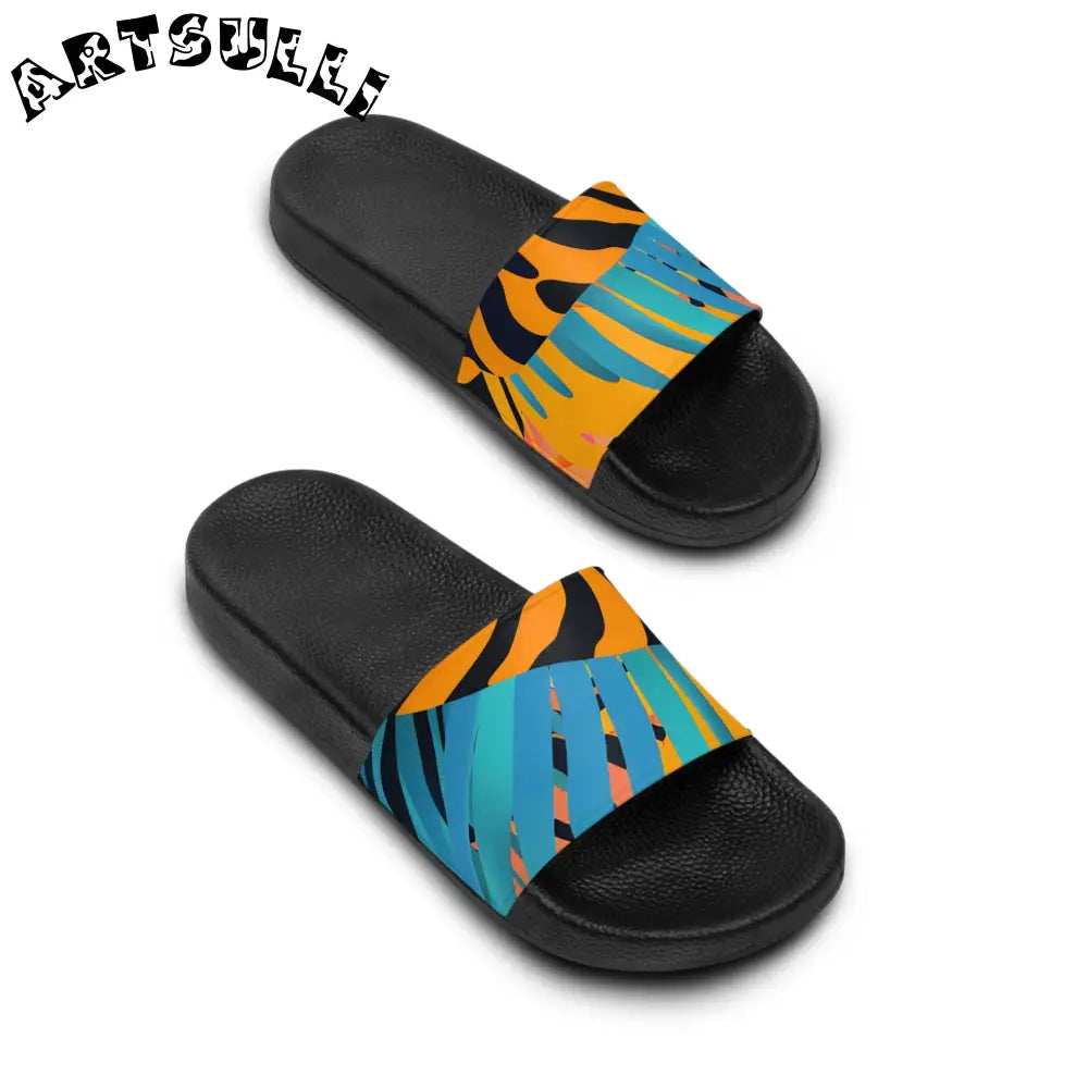 JAKKOUTTHEBXX Custom Touch Leaves x Tiger Slide Sandals 2025