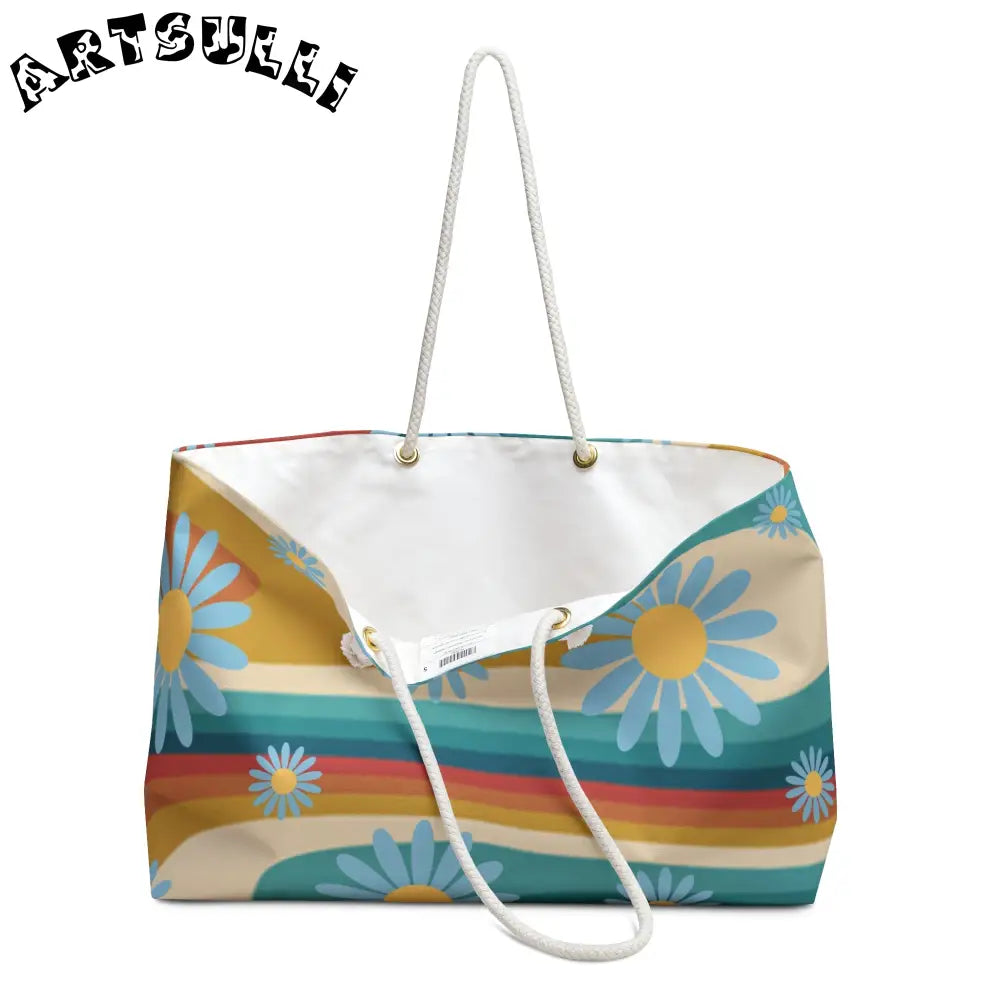 JAKKOUTTHEBXX Psychedelic Floral Hills Multi-Color Weekender Bag