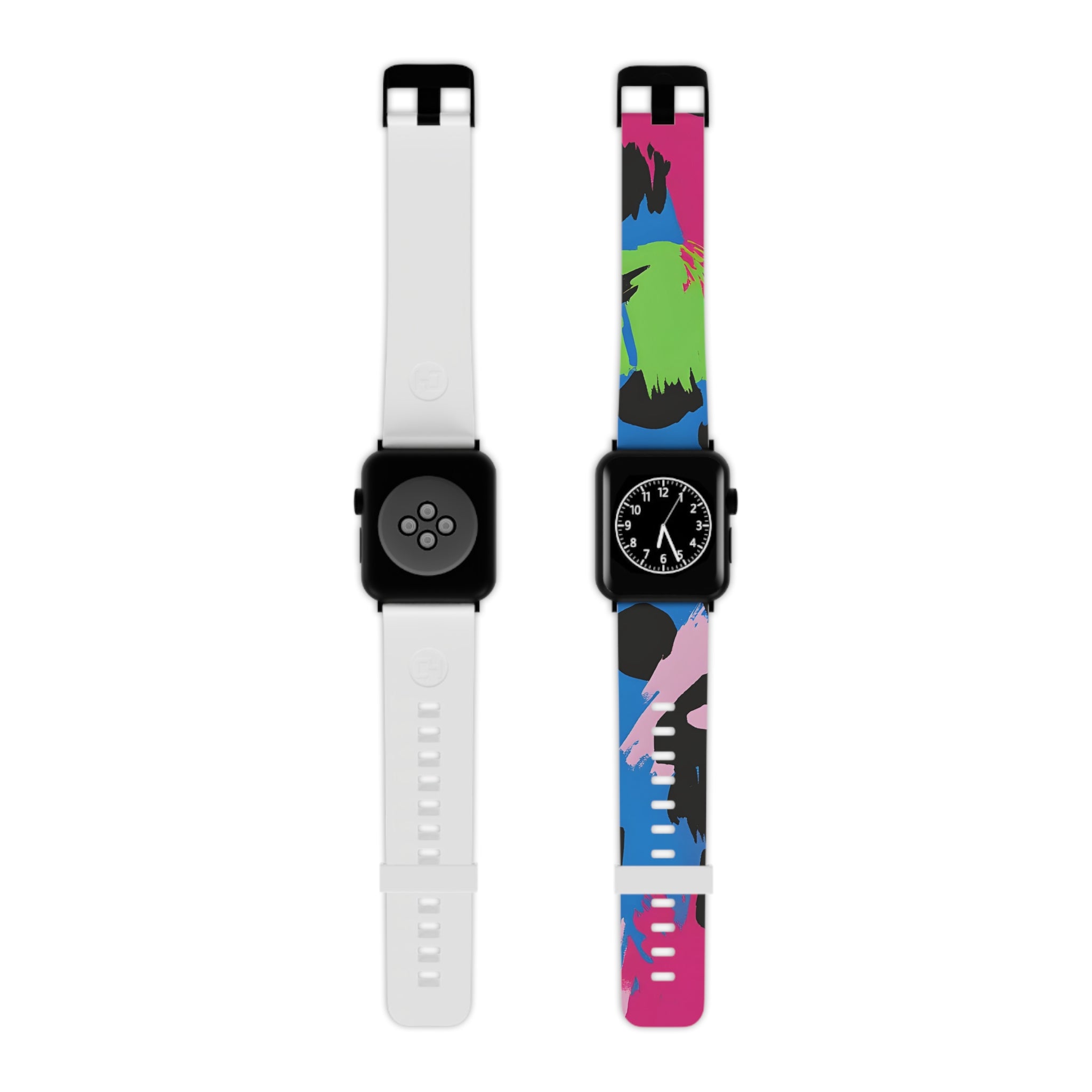 90s Neon Watch Band for Apple Watch, Artsulli - Art is Long, Life is Short, Accessories, Size, 7.5'' × 0.75'' / 38 - 40 mm, Color, Black, , , 15392703289088012451