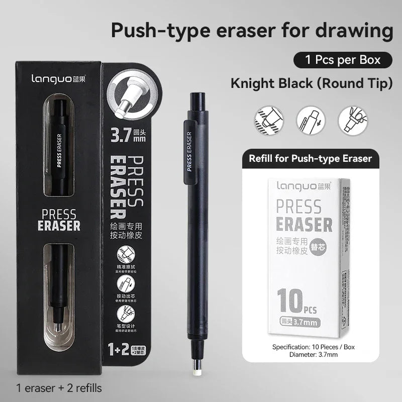 Buy The Best By Artsulli - Art is Long Life Short - Eraser Mechanical Rubber Refillable Pen Sketch Drawing Press Retractable Pencil