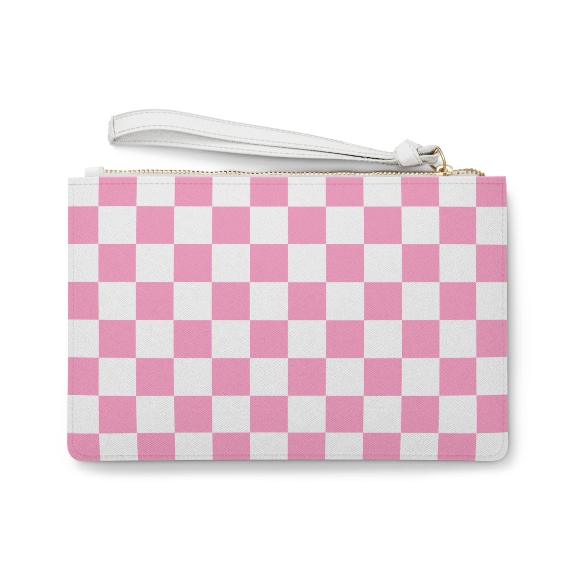 Checkerboard Hot Pink and White Clutch Bag, Artsulli - Art is Long, Life is Short, Bags, , , , , , , 