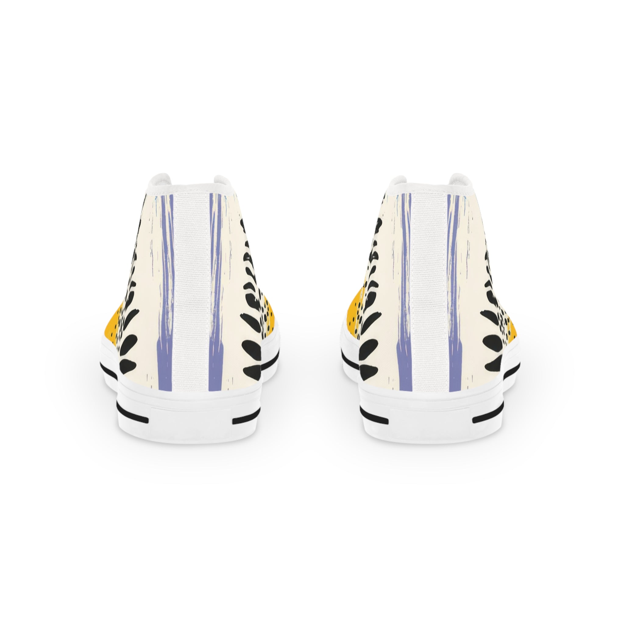 Rae Zebra Rhapsody Men's High Top Sneakers, Artsulli - Art is Long, Life is Short, Shoes, , , , , , , 