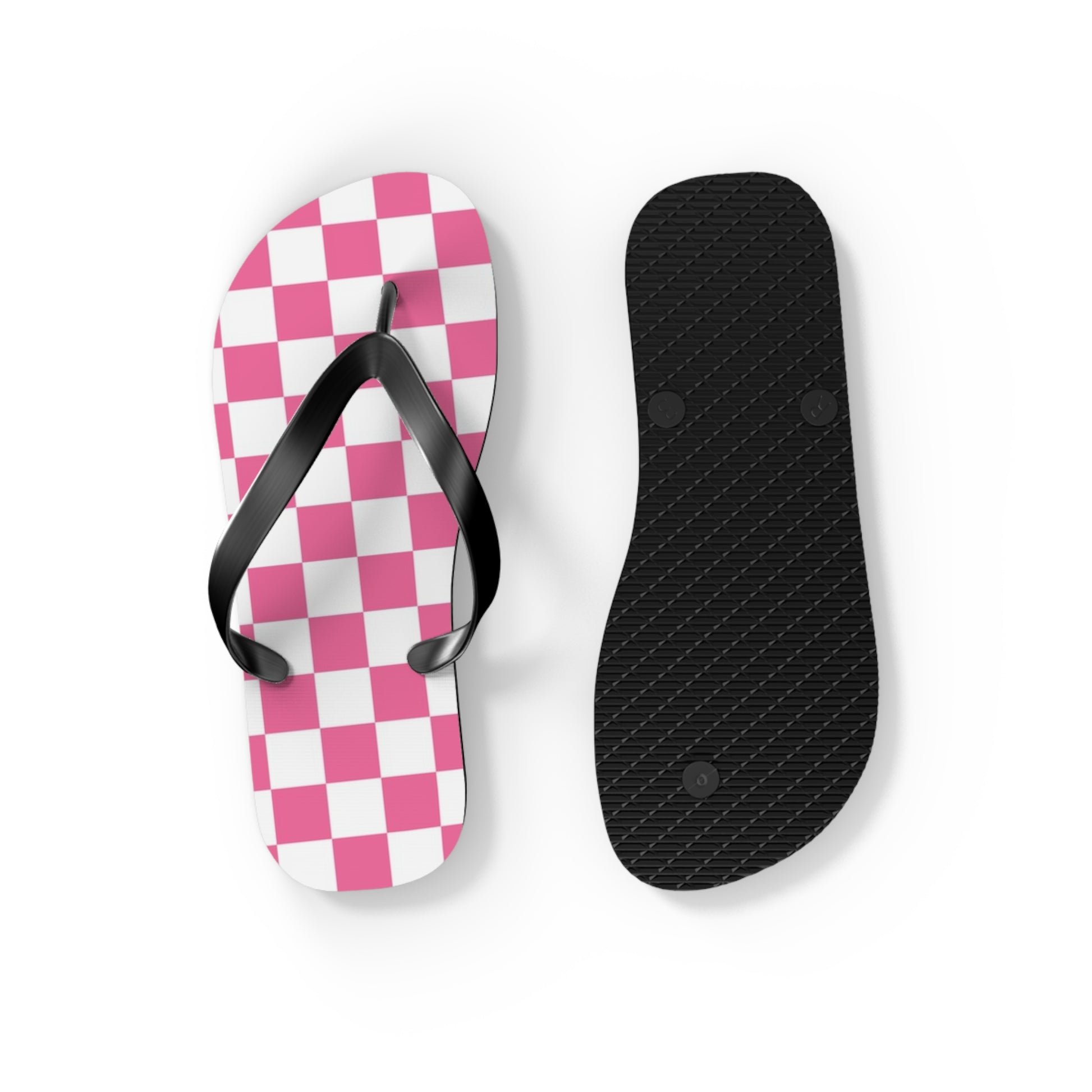 Yuyushiki Pink Check Flip Flops, Artsulli - Art is Long, Life is Short, Shoes, , , , , , , 