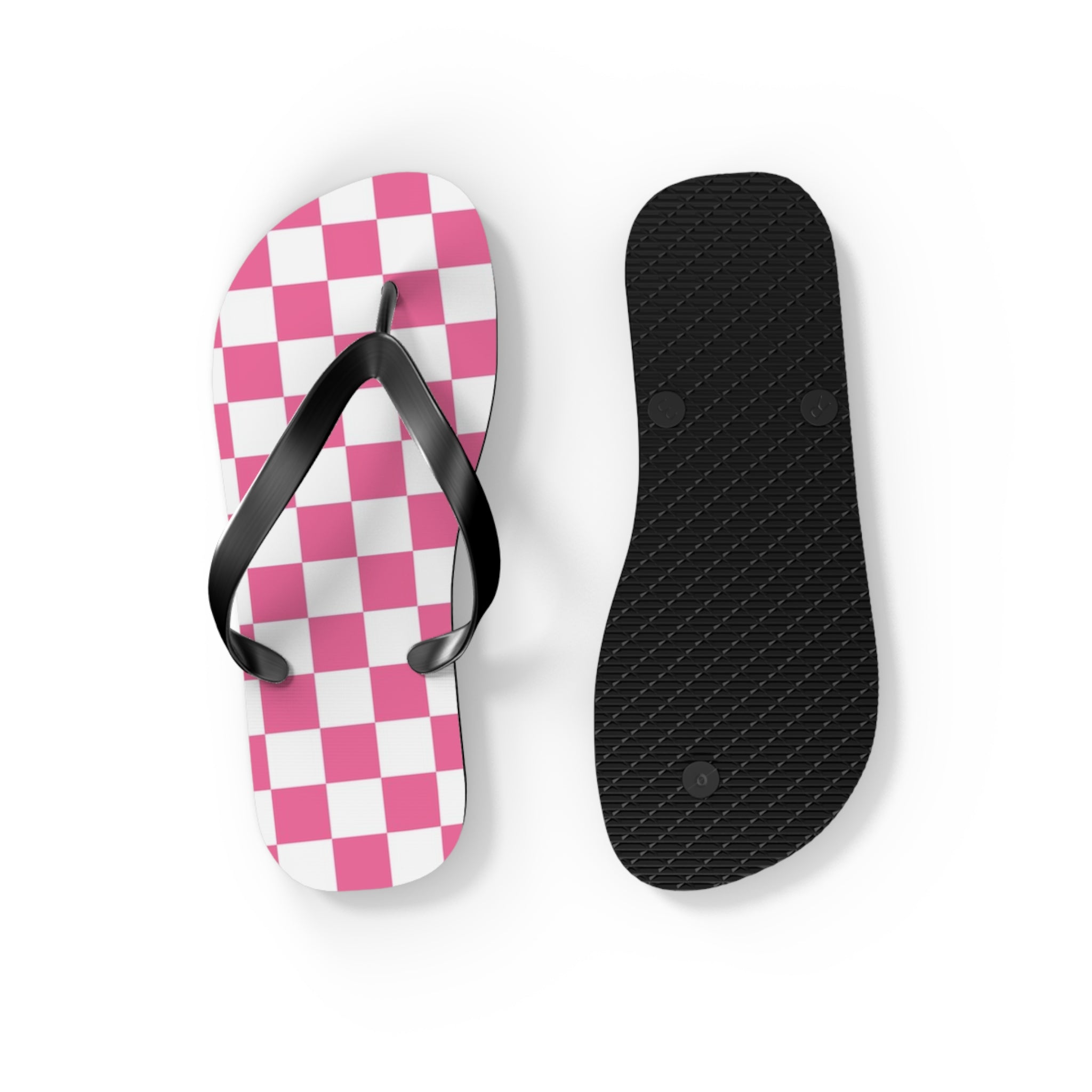 Yuyushiki Pink Check Flip Flops, Artsulli - Art is Long, Life is Short, Shoes, , , , , , , 