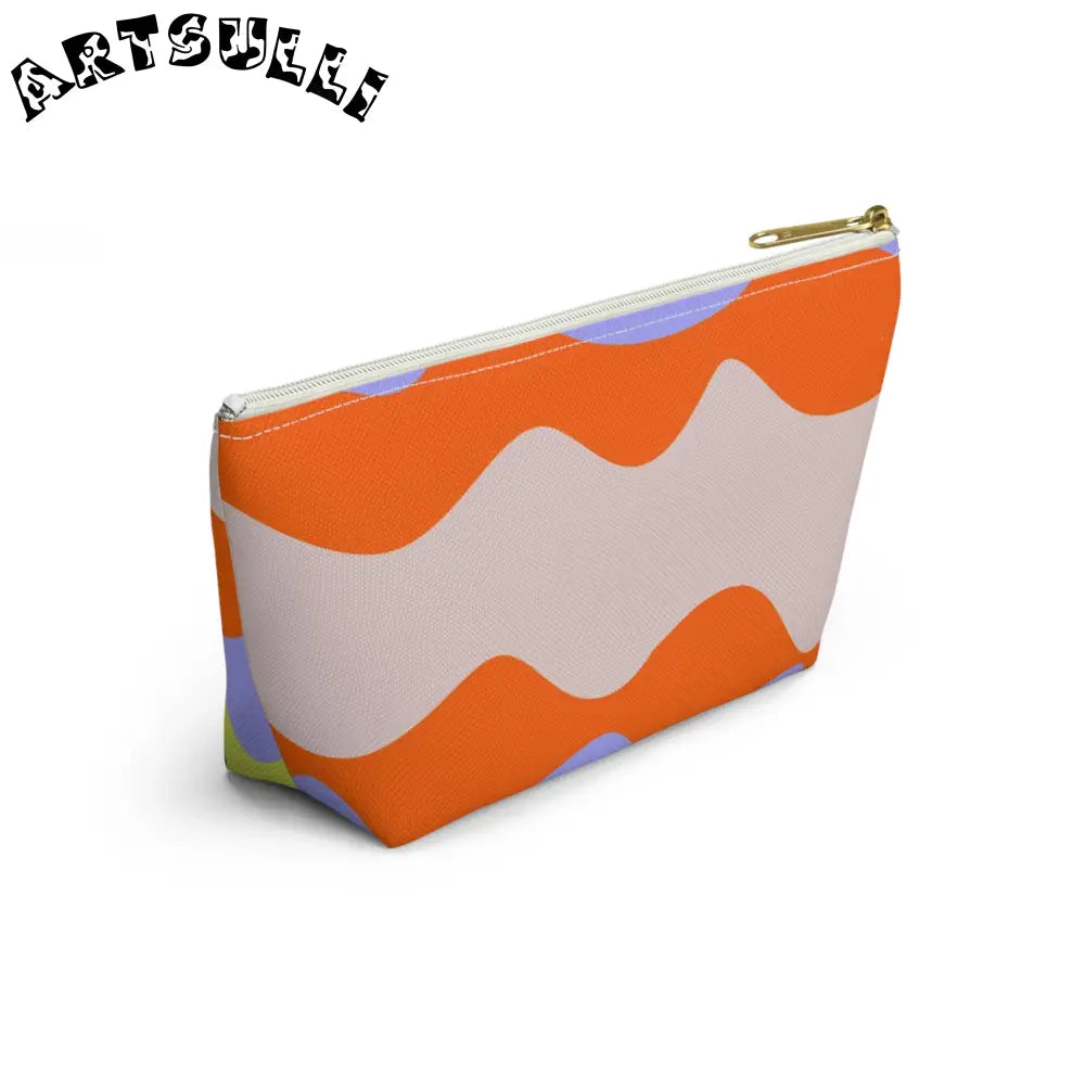 JAKKOUTTHEBXX Waves Red and Blue Accessory Pouch w T-bottom