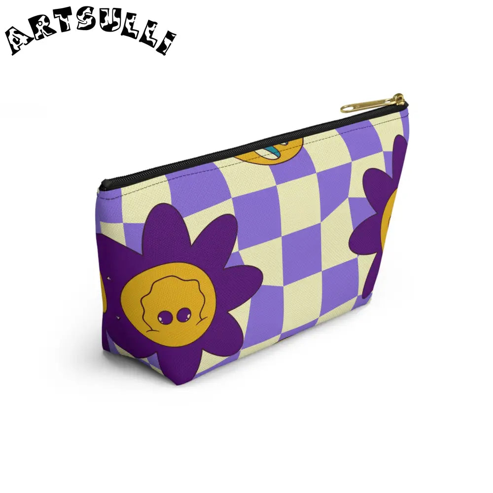 JAKKOUTTHEBXX Trippy Flower Power Motifs Accessory Pouch w T-bottom