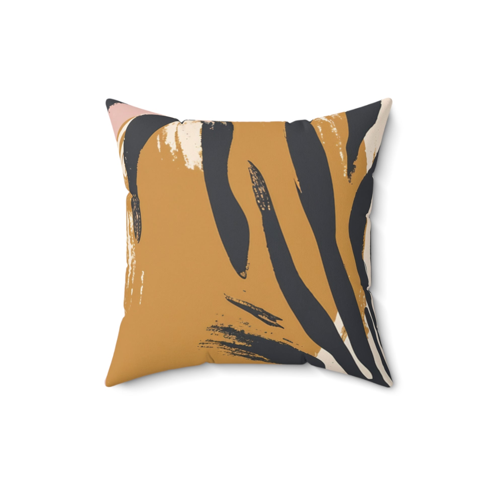 Zebra Brush Strokes Faux Suede Square Pillow, Artsulli - Art is Long, Life is Short, Home Decor, Size, 16" × 16", , , , , 17526831947268
