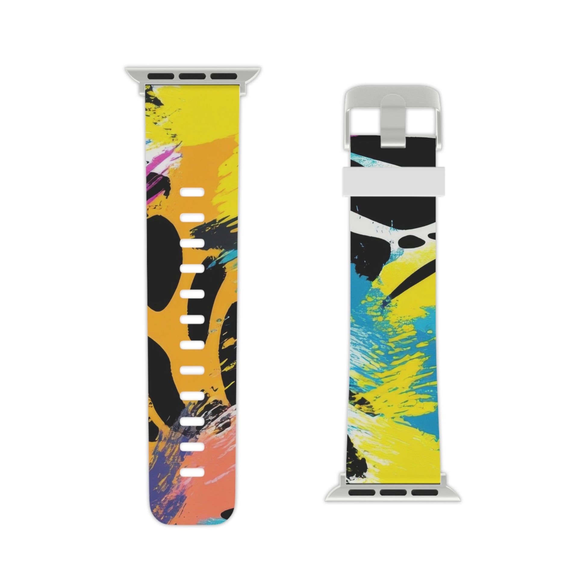 Zebra Stripes x Leopard Print x Paint Splatter Multi-Color Watch Band for Apple Watch, Artsulli - Art is Long, Life is Short, Accessories, , , , , , , 