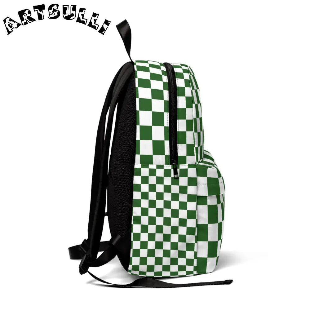 JAKKOUTTHEBXX Checkerboard Dark Green and White Unisex Classic