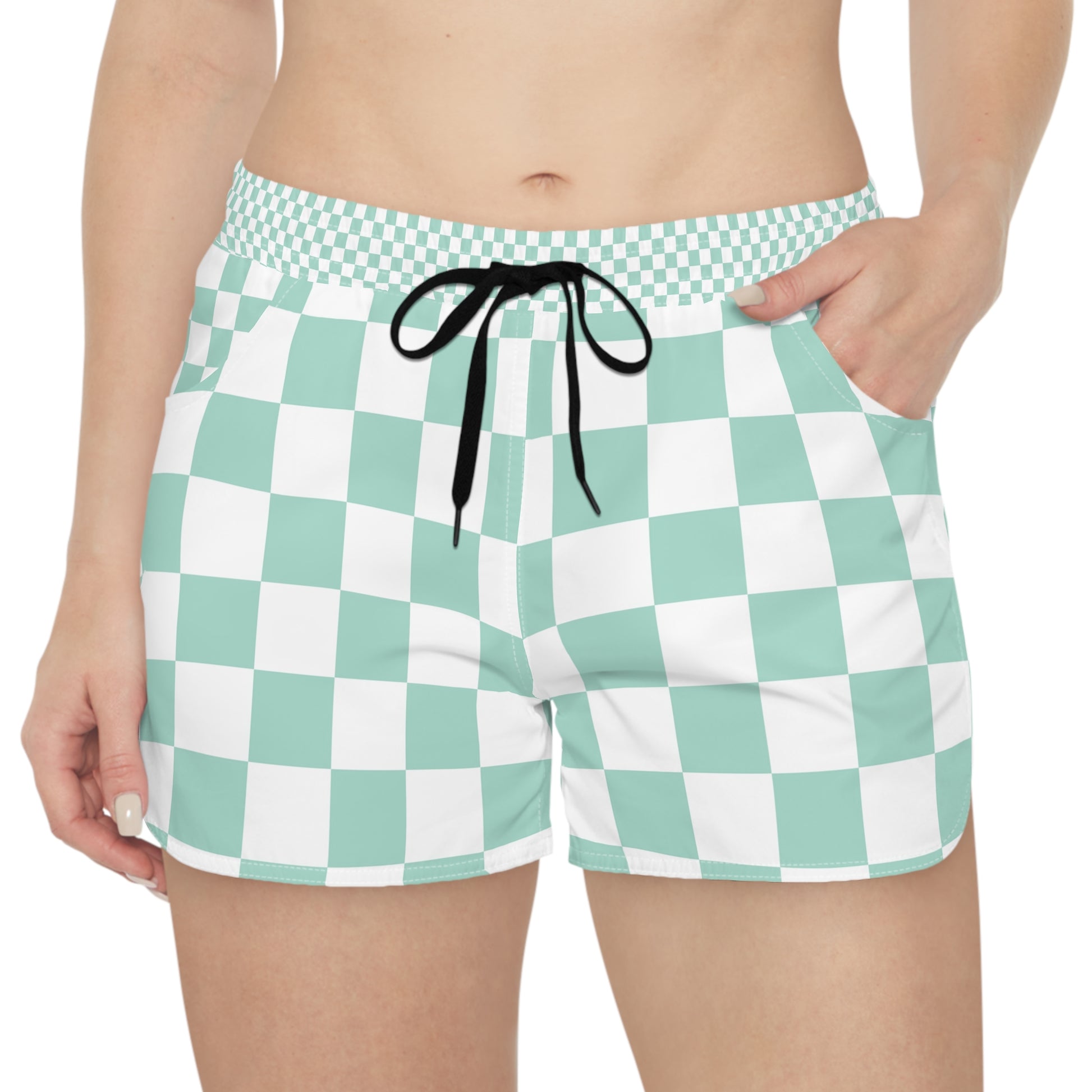 Chessboard Women's Casual Shorts (AOP), Artsulli - Art is Long, Life is Short, All Over Prints, , , , , , , 