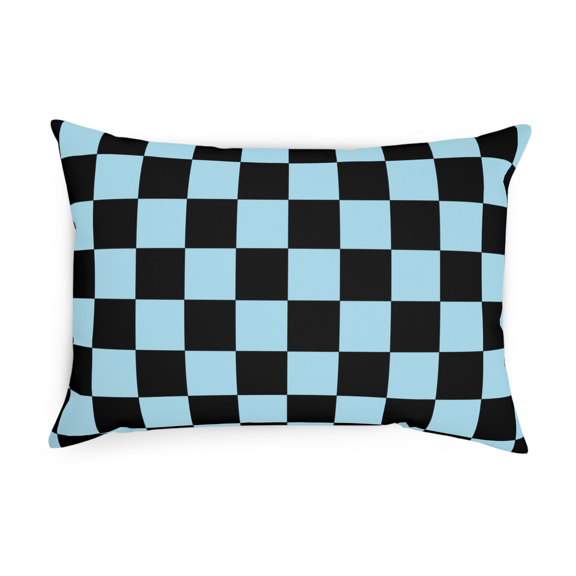 Checkerboard Black and Blue Cushion, Artsulli - Art is Long, Life is Short, Home Decor, , , , , , , 