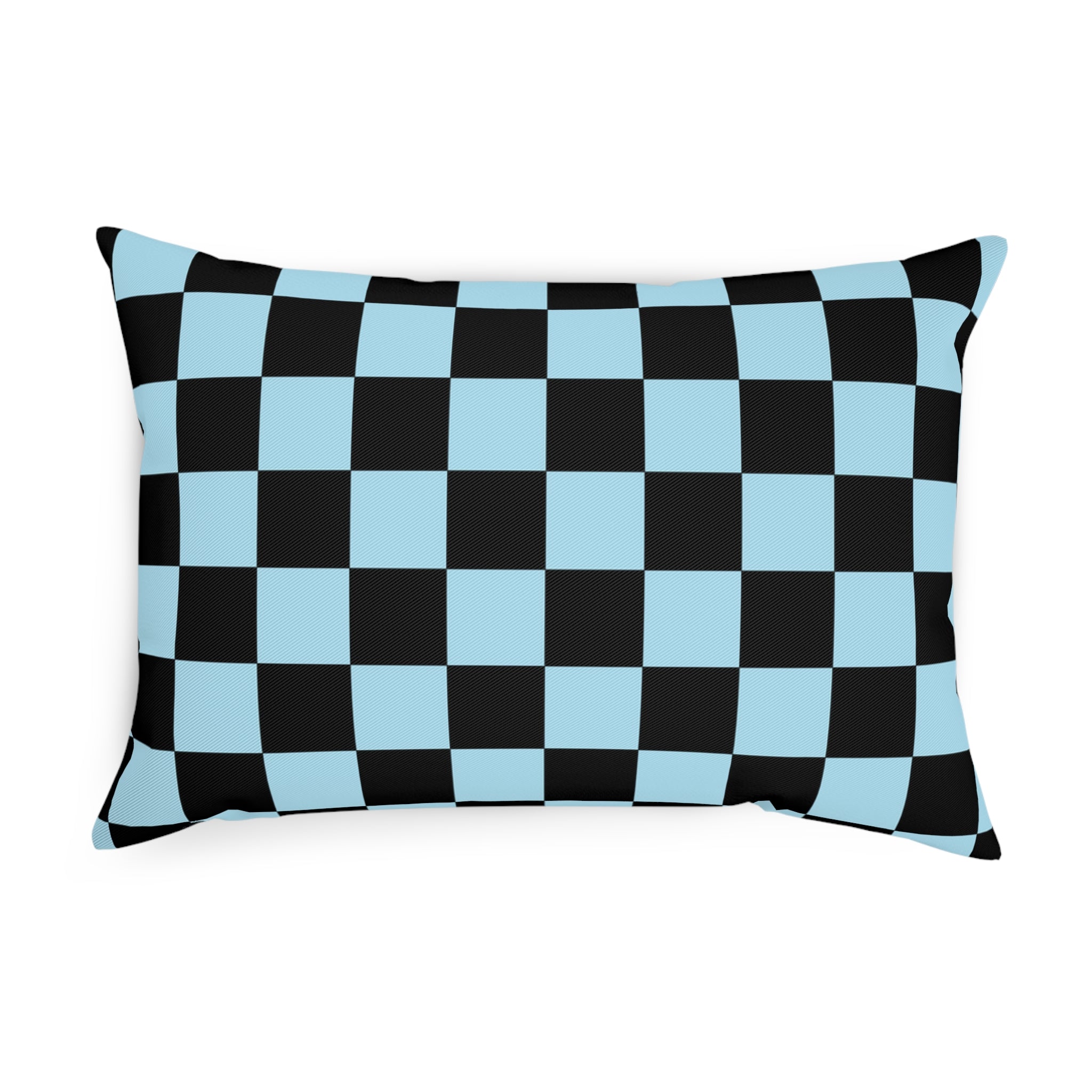 Checkerboard Black and Blue Cushion, Artsulli - Art is Long, Life is Short, Home Decor, , , , , , , 