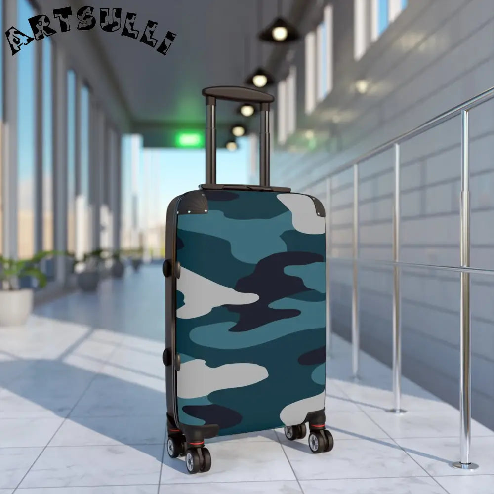 JAKKOUTTHEBXX Blue Camouflage Suitcase JAKKOUTTHEBXX Artsulli - Art