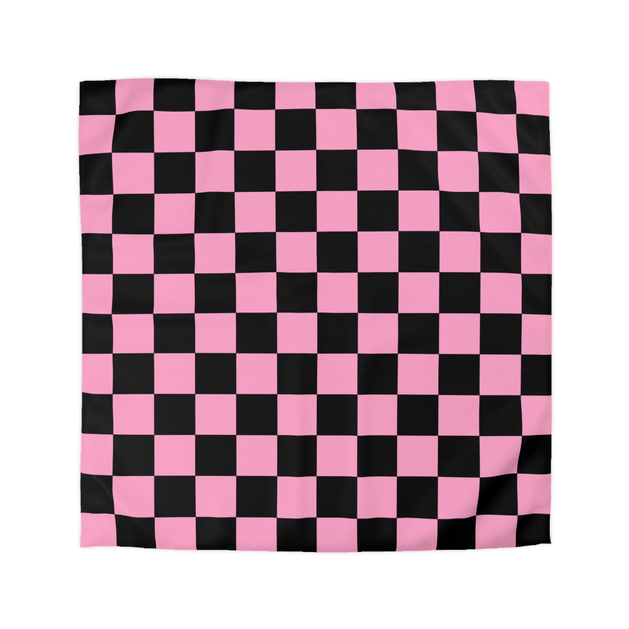 Checkerboard Black and Pink Microfiber Duvet Cover, Artsulli - Art is Long, Life is Short, Home Decor, Size, Queen, Color, White, , , 12491394107579666746